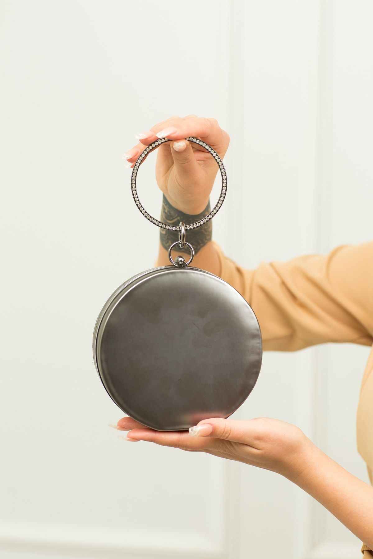 weem bag Kadın Platin Abiye Çanta