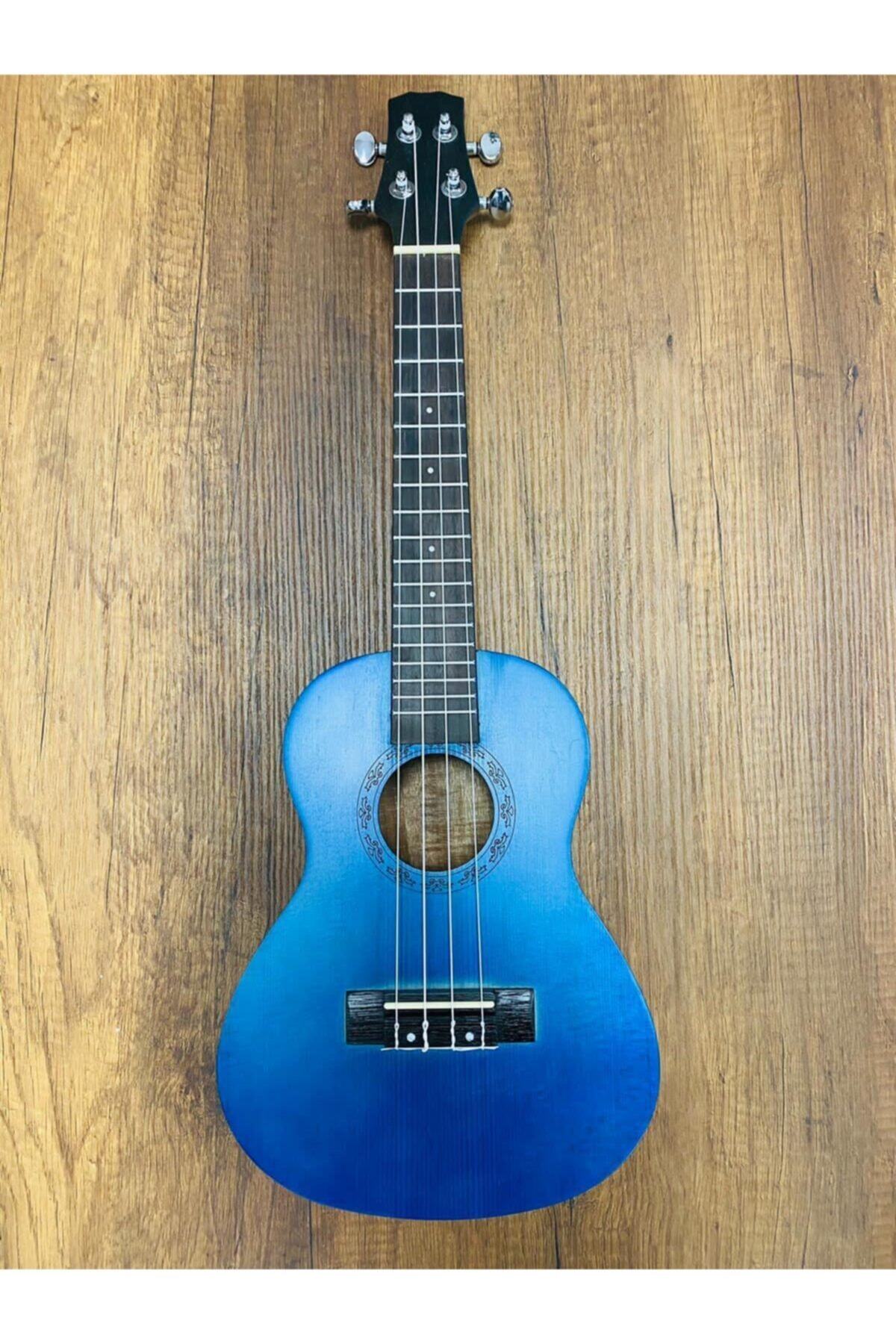 Global Maun Ağacı Mavi Renk Concert Boy Ukulele