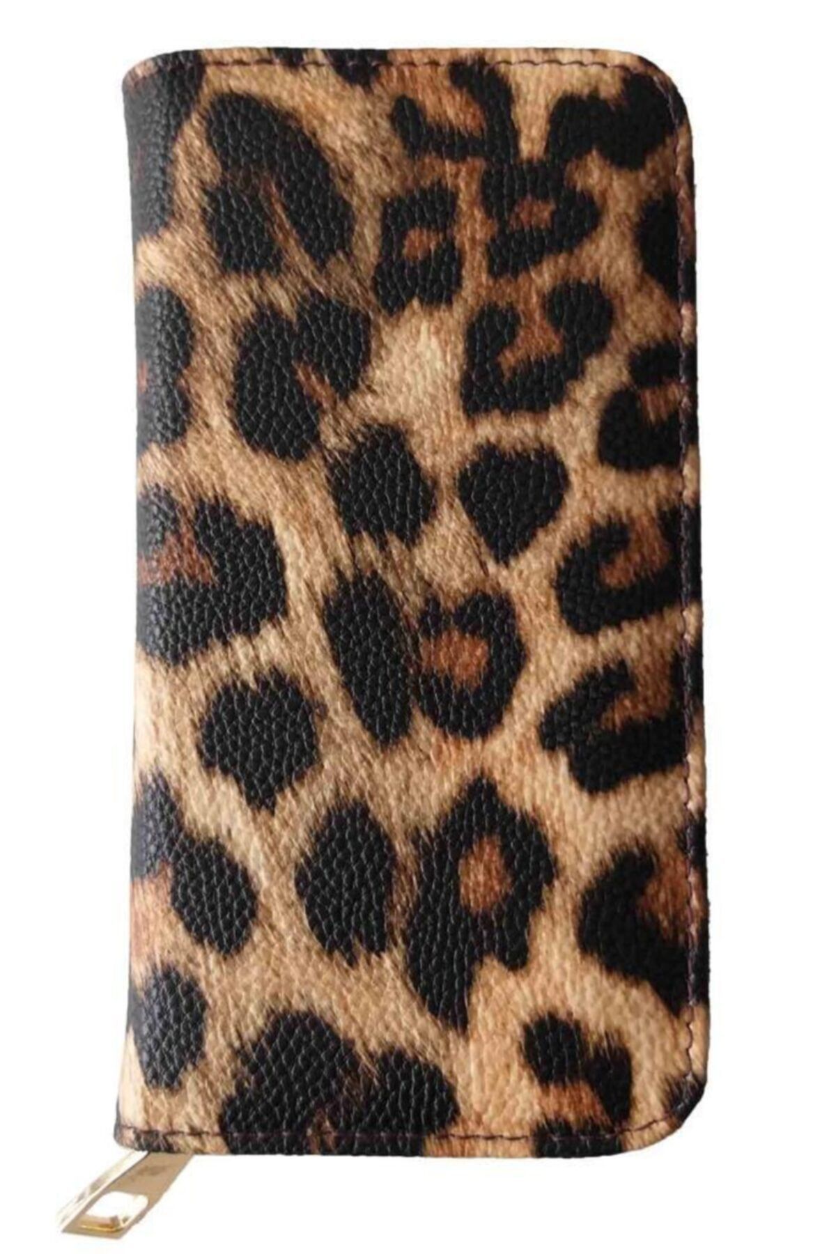 angel çanta aksesuar Renkli Tığ Cüzdanı Leopar Desen
