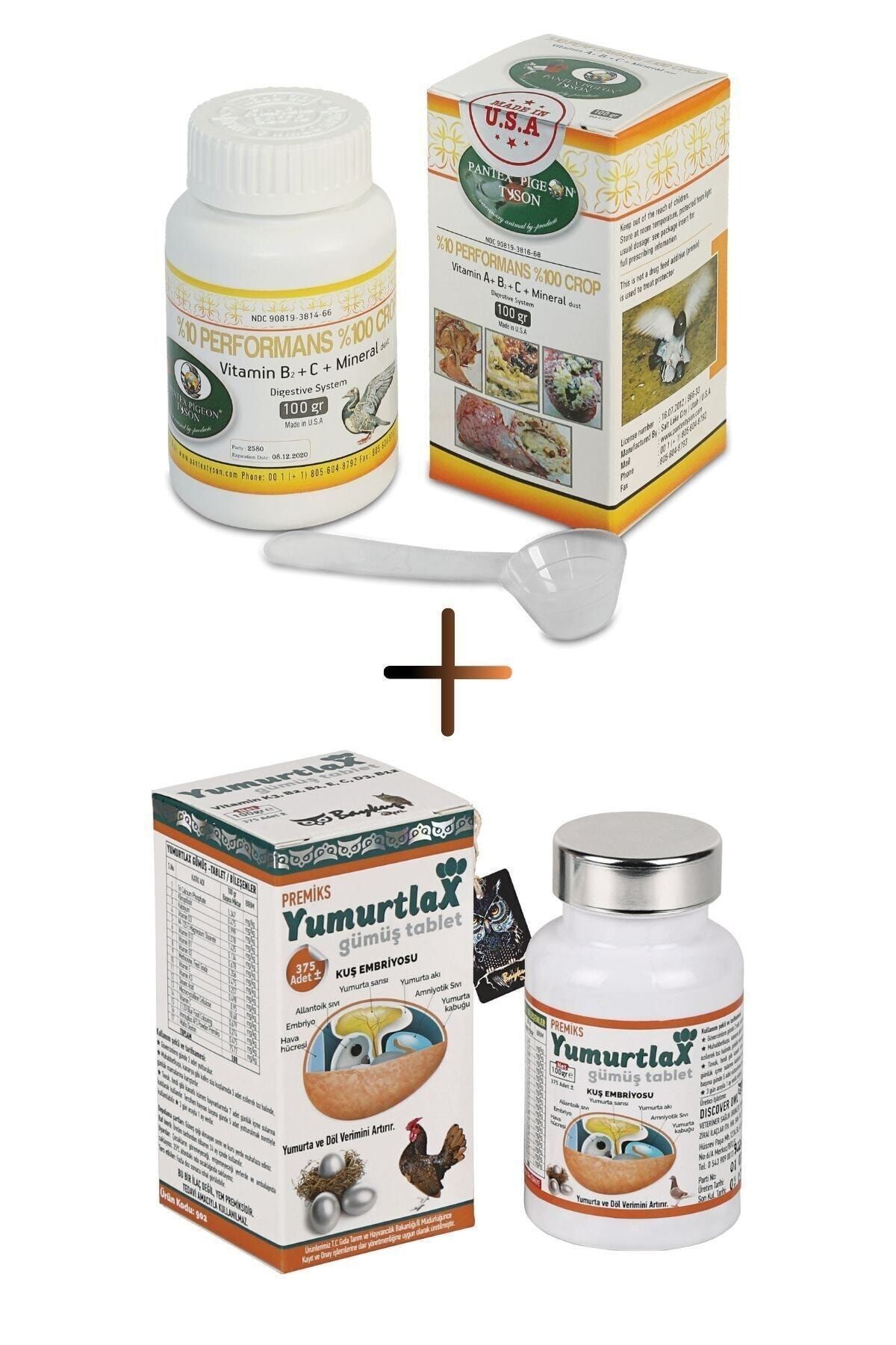 DEPOVİT Tyson Kanatlılar Özel ( Yumurtlax 375 Gümüş Tablet + Performans Crop 100 Gr Toz )
