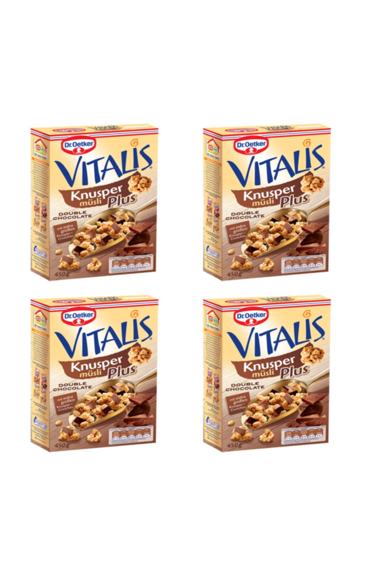 Dr. Oetker Vitalis Sütlü-bitter Çikolatalı Çıtır Müsli 4'lü Paket