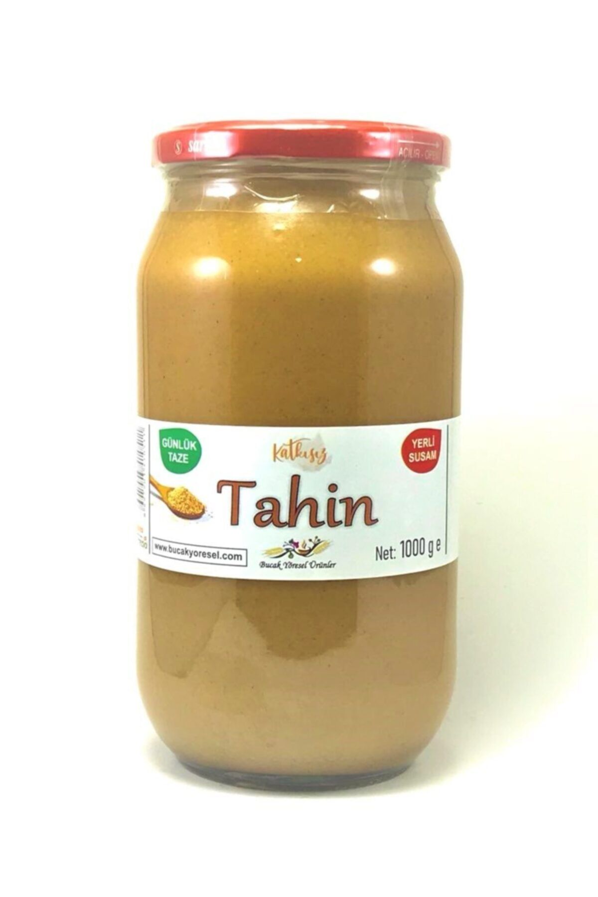 Bucak Yöresel Ürünler Çifte Kavrulmuş Tahin 1 Kg, Yerli Susamdan, Günlük Taze Çekim