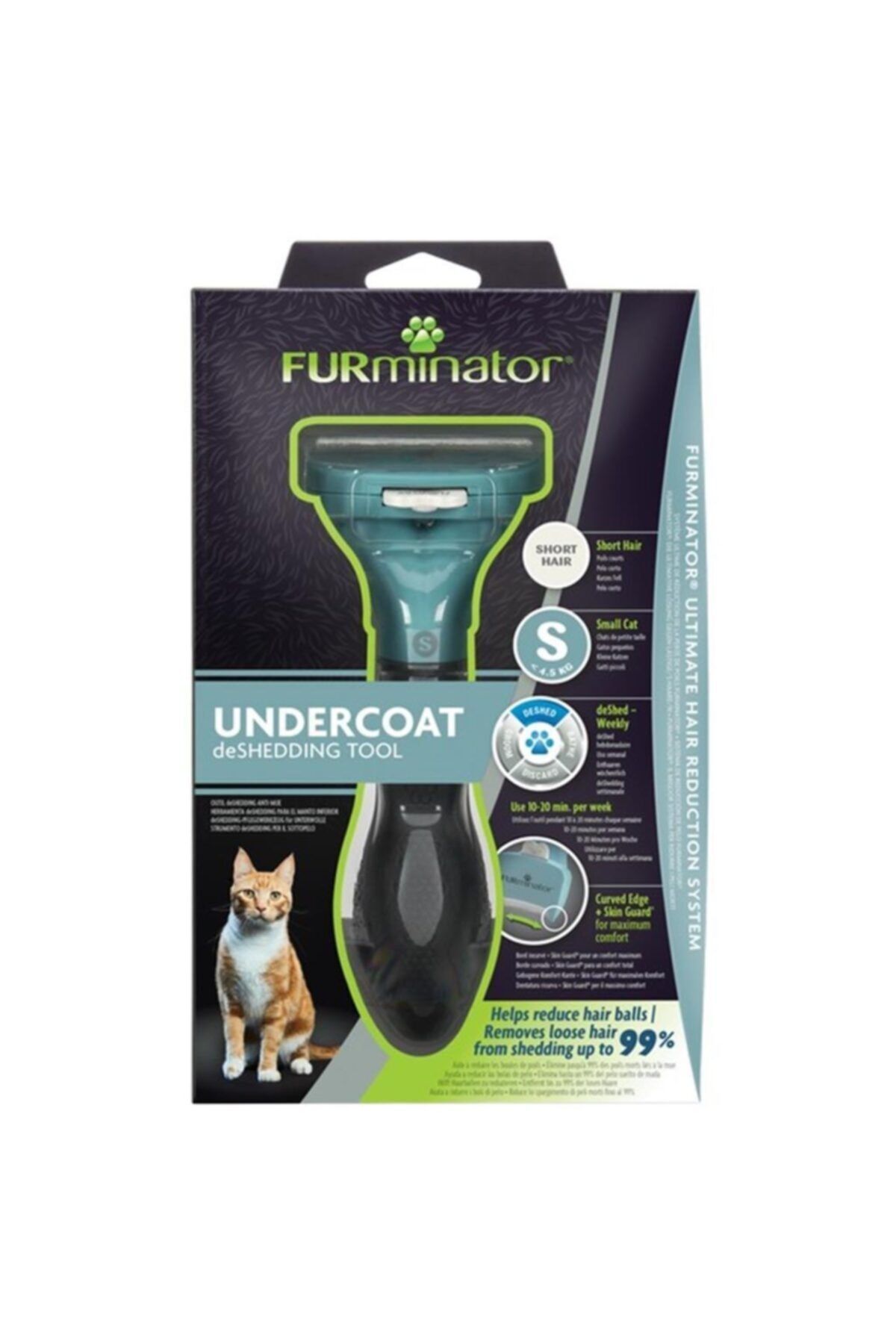 Furminator Kısa Tüylü Kedi Tarağı Small