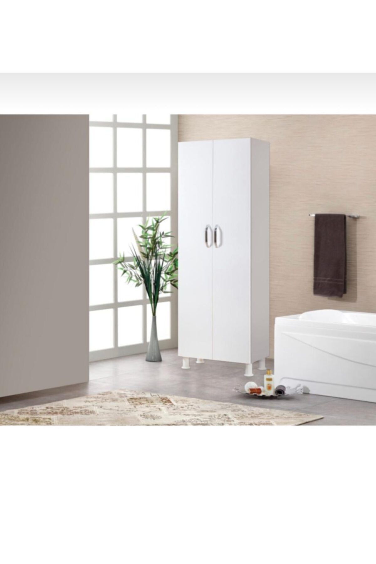ELITE SHOPPING AKSESUAR DİZAYN %100 Mdf 5 Bölmeli Çok Amaçlı 60 Cm Mutfak /banyo /kiler/ Ofis Dolabı
