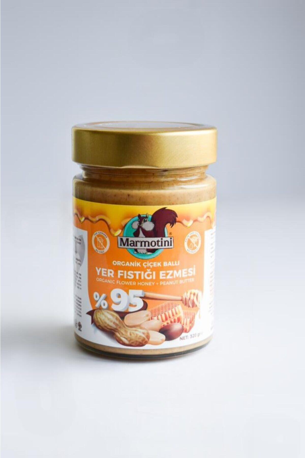 Marmotini Organik Çiçek Ballı Yer Fıstığı Ezmesi 320 Gr