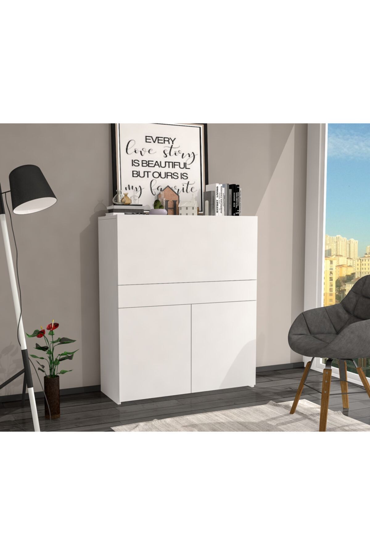 Çekirdek Home Beyaz Fancy Çalışma Masası