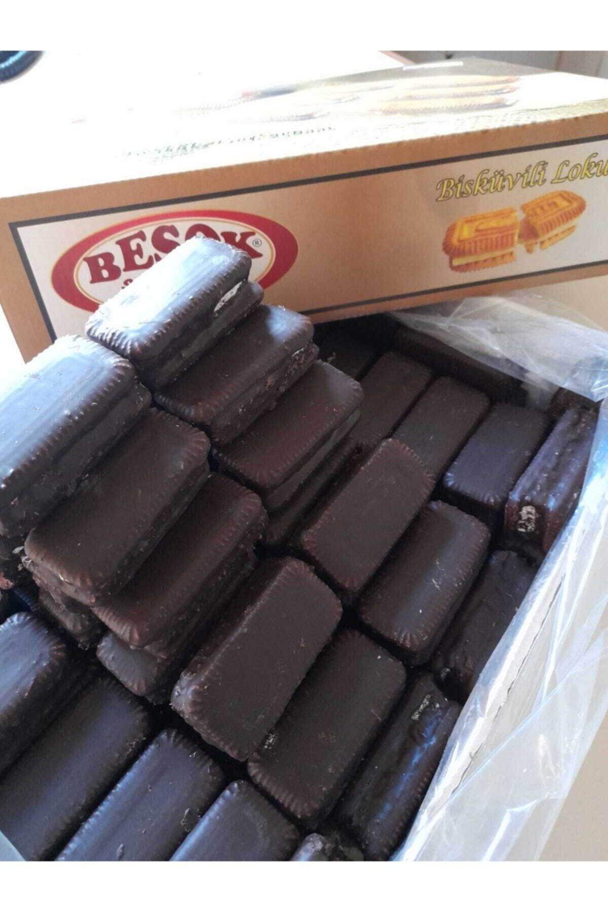 Beşok Şekerleme Bisküvili Çikolata Kaplamalı Lokum 1000 gr