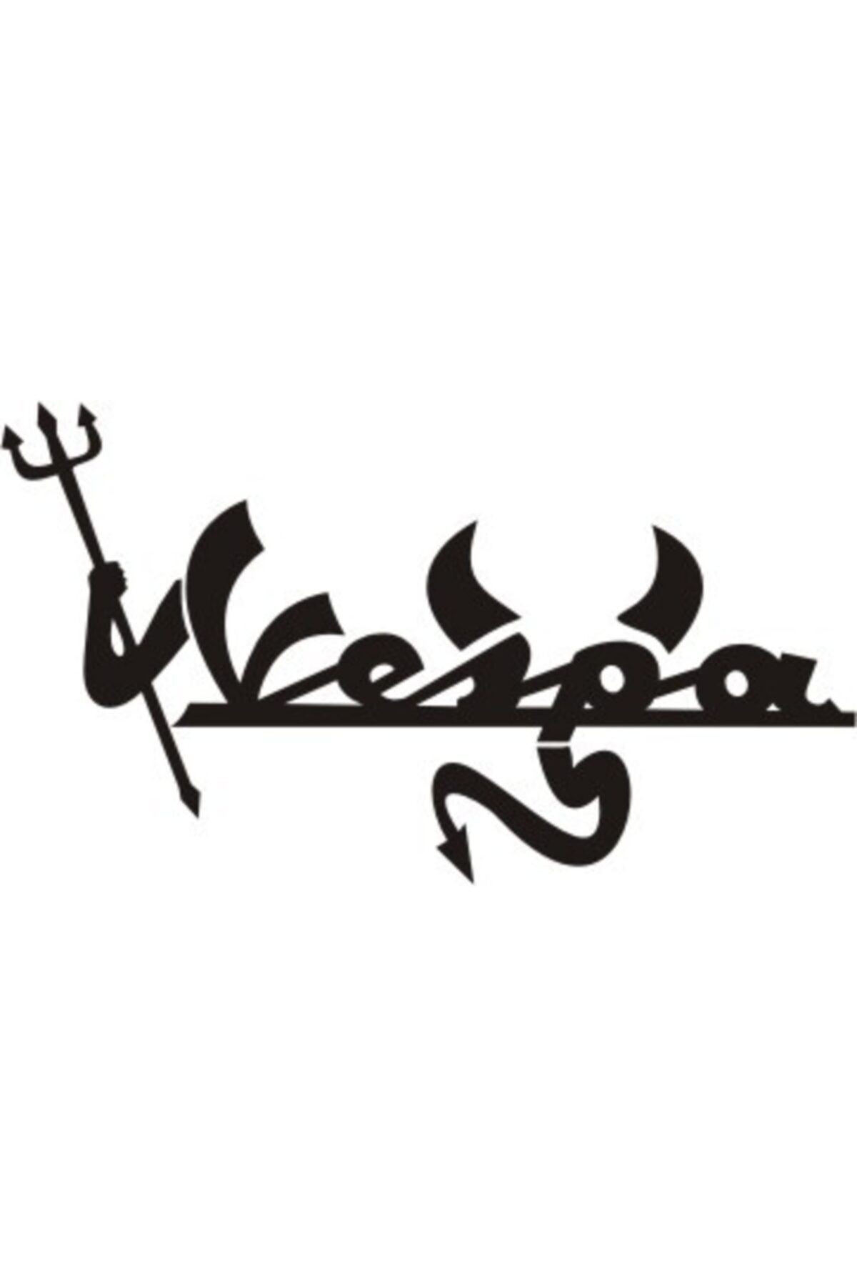 Oracal Vespa Şeytan Logo Sticker