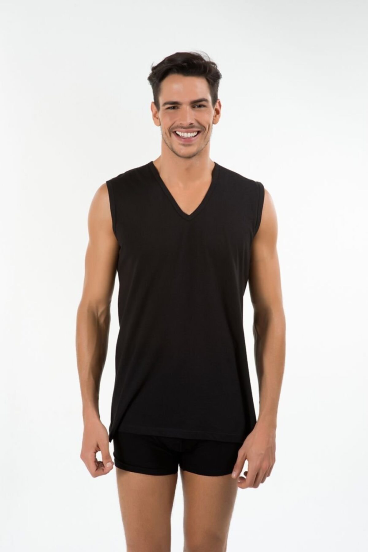 Kom Sıfır Kol V Yaka Erkek Fanila Tişört Nobre Atlet