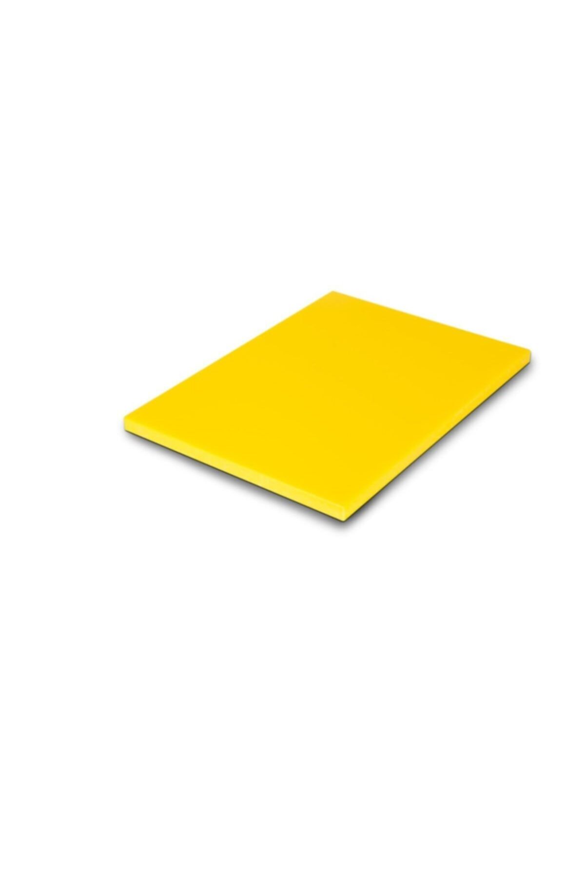TÜRKAY POLİETİLEN Tabakçı Çanakçı Polietilen Kesme Tahtası Sarı 25x30x1,5 Cm