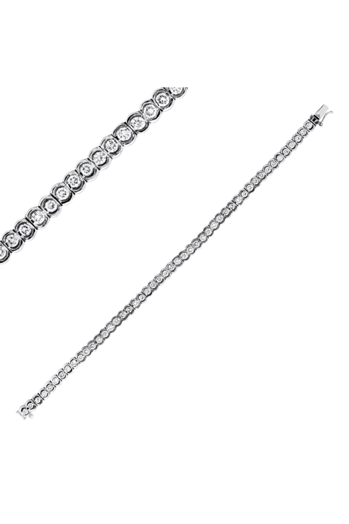 Barok Diamond Pırlanta Su Yolu Bileklik 4.60 Ct. H Vs 18k