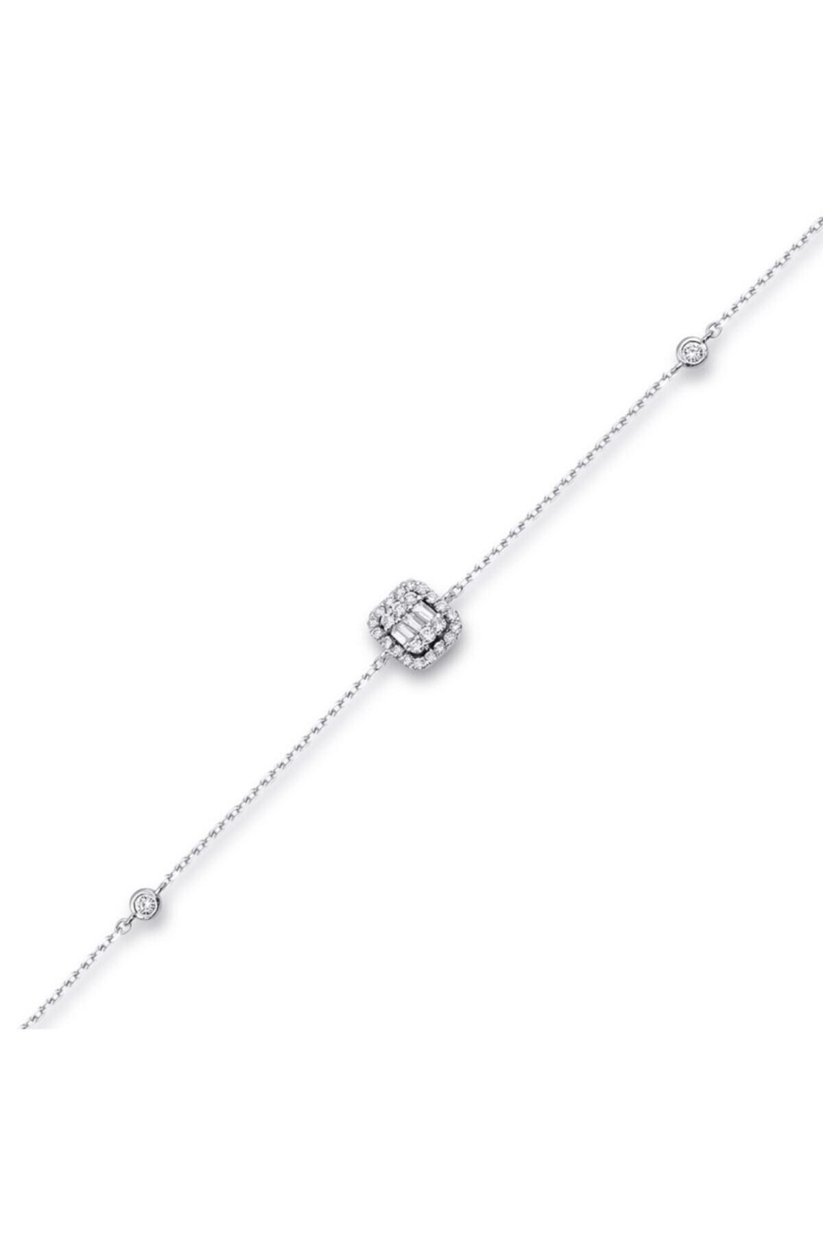 Barok Diamond Baget Pırlanta Bileklik 0.23 Ct F Vs 18k