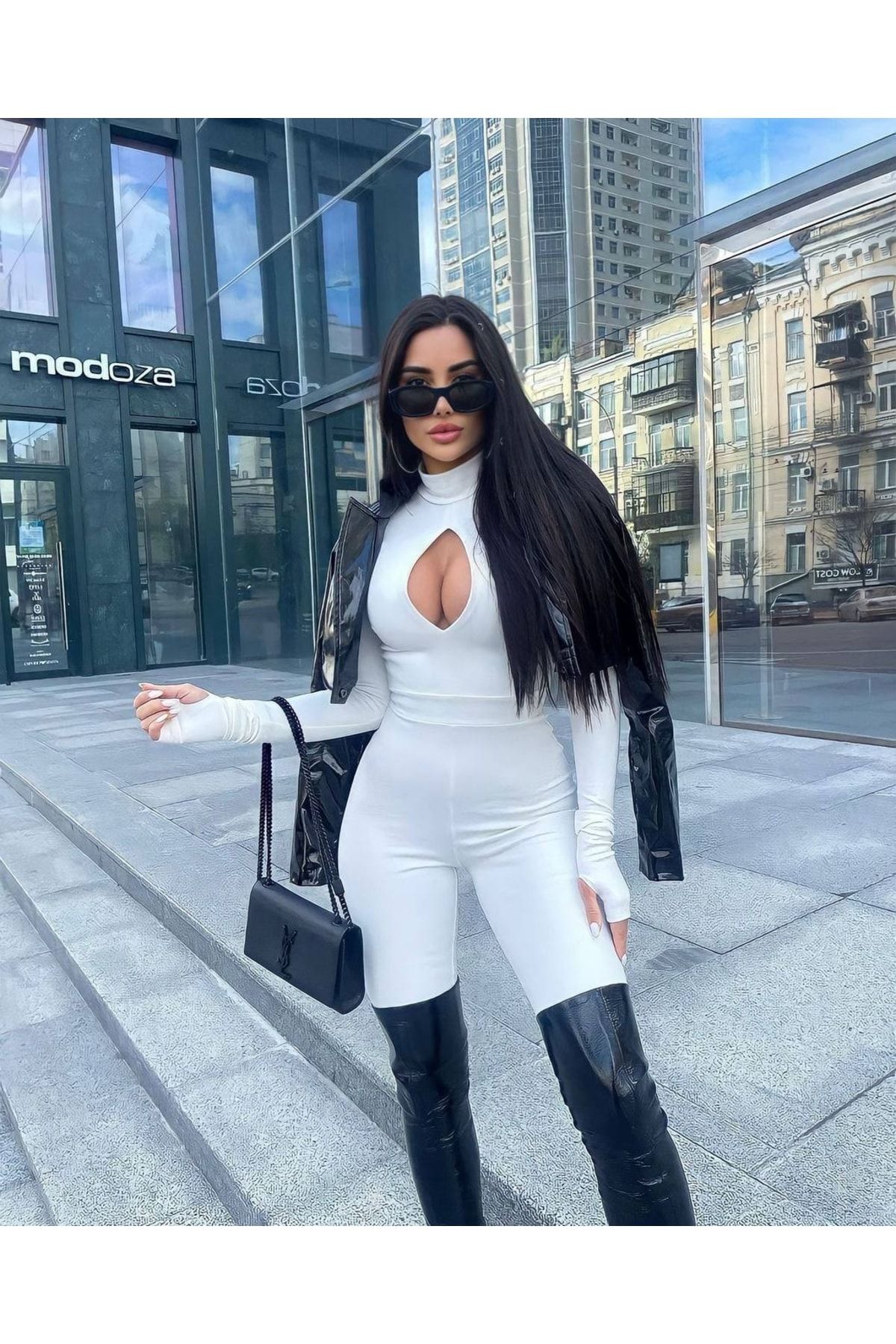 White scuba jumpsuit hotsell