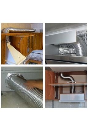 Omacık Telli Davlumbaz Aspiratör Borusu Iç Çap 12cm Uzunluk 2 Metre-tüm Davlumbazlara Uyumlu Image 2