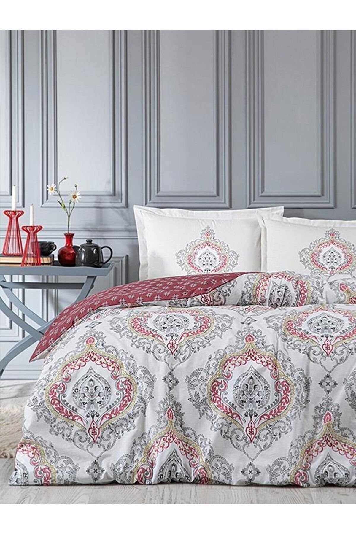 zdilek Brosje Single Duvet Cover Set Gray Trendyol