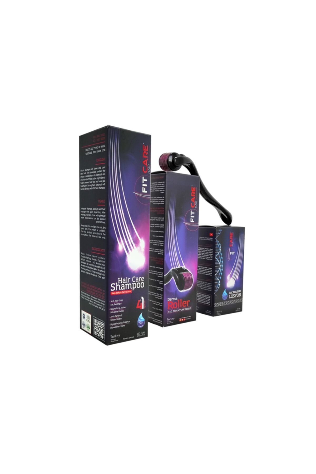 FitcareHair Fit Care 3'lü Set Saç Besleyici Losyon + Şampuan 250 Ml +roller