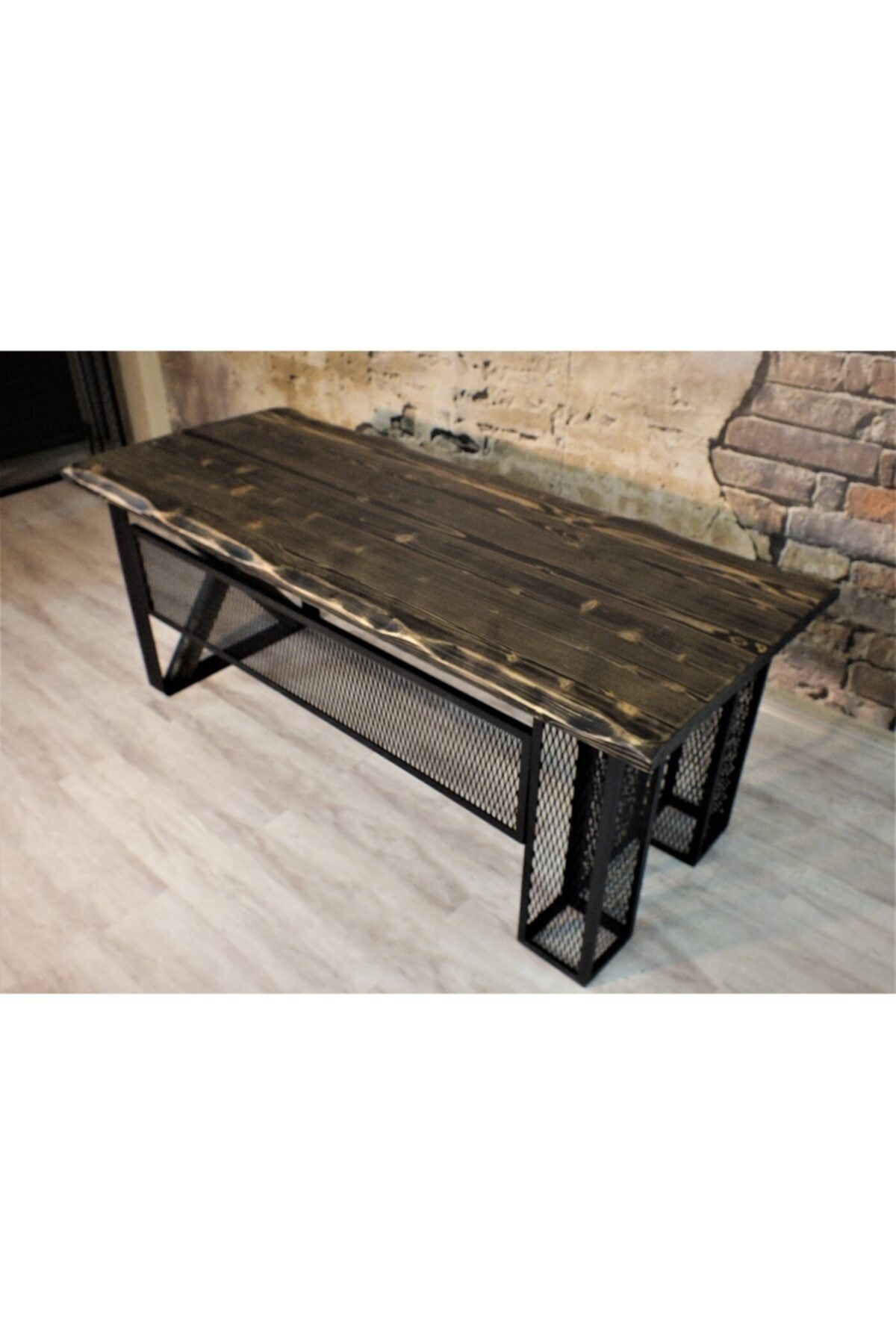 NT Concept Siyah Masif Ağaç Ofis Ve Çalışma Masası/100cm-220cm
