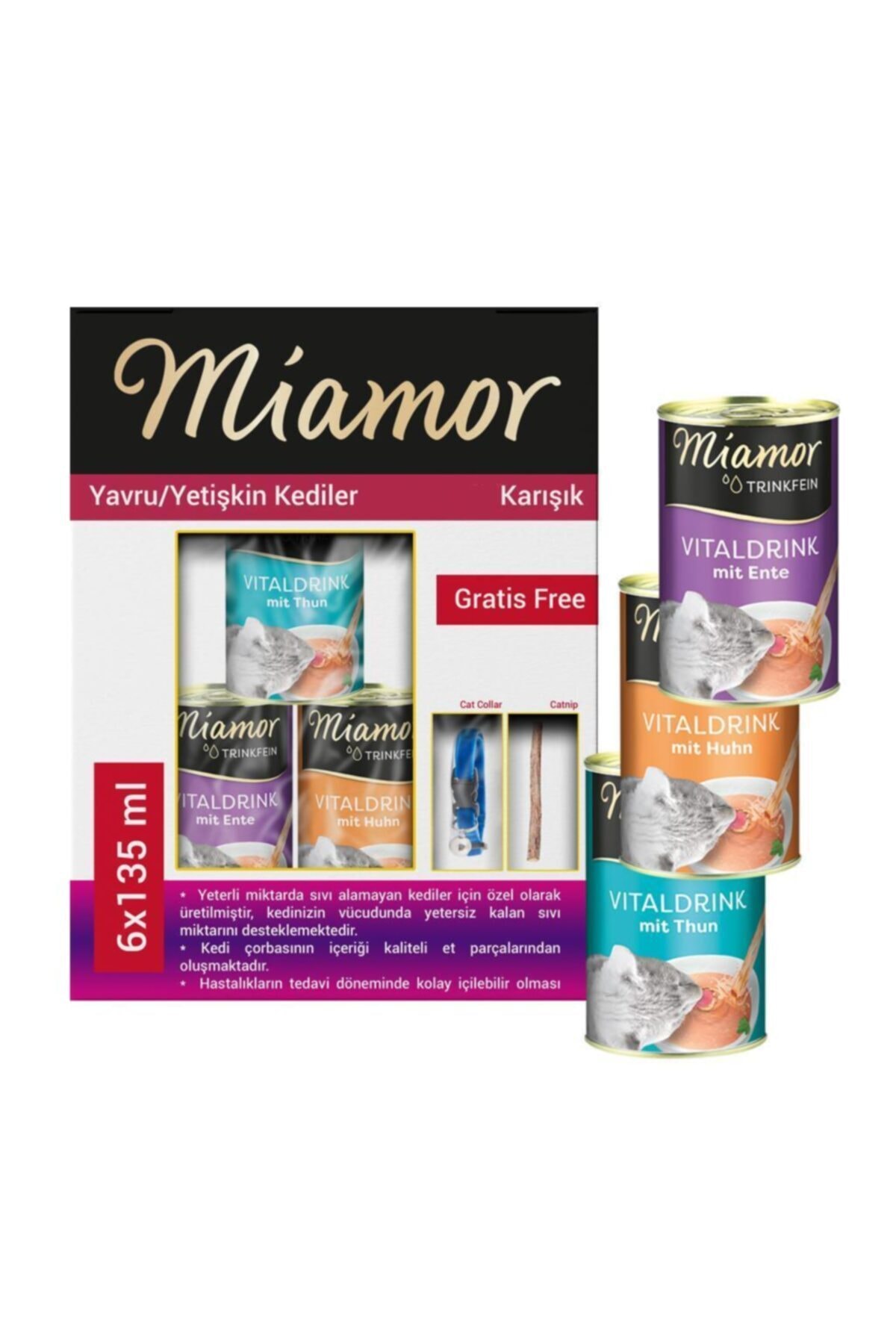 Miamor Ton Balık Ördek Tavuk Karışık Kedi Çorbası 6x135 ml