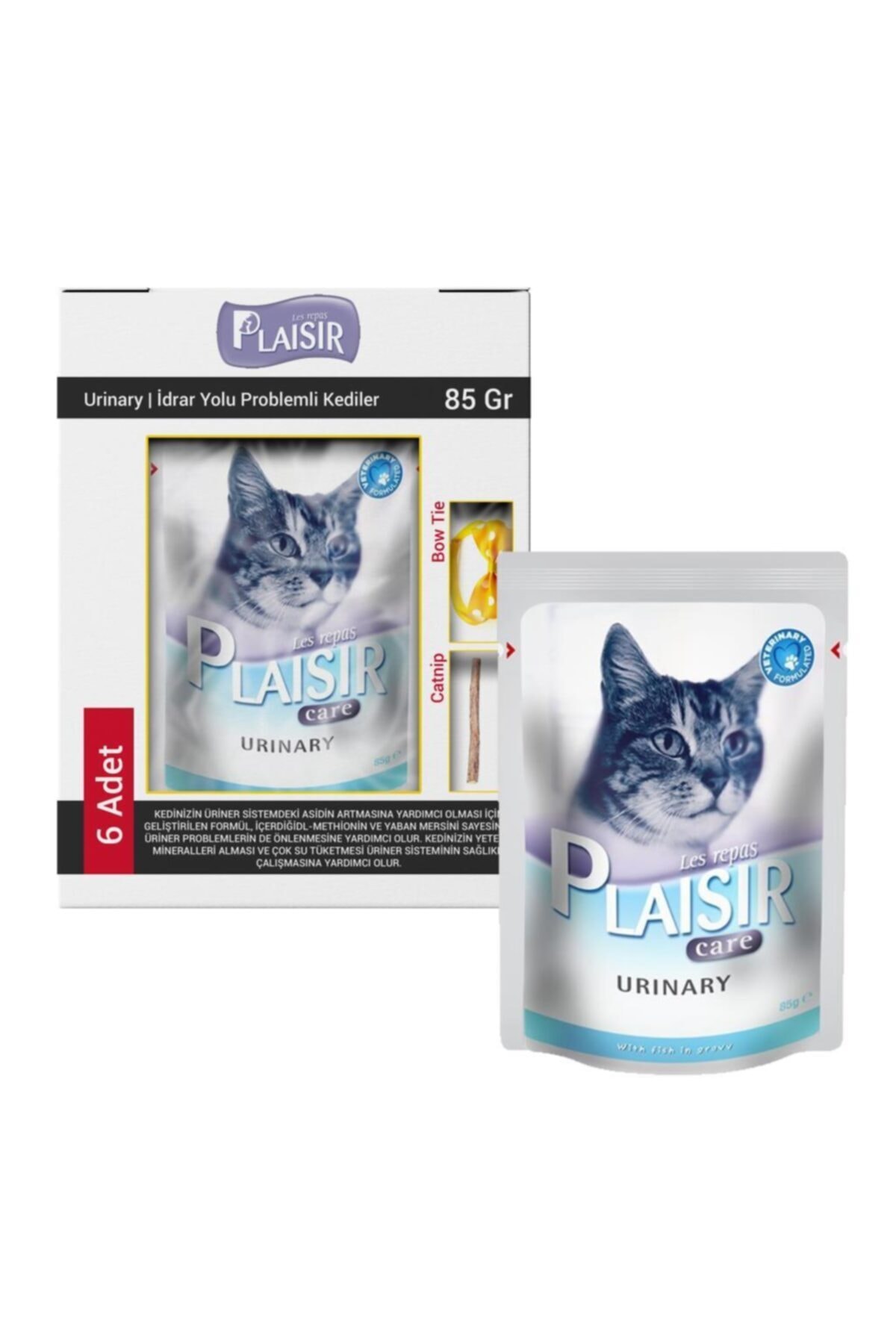 Plaisir Urinary Idrar Yolu Problemli Kedi Maması 6x85 gr