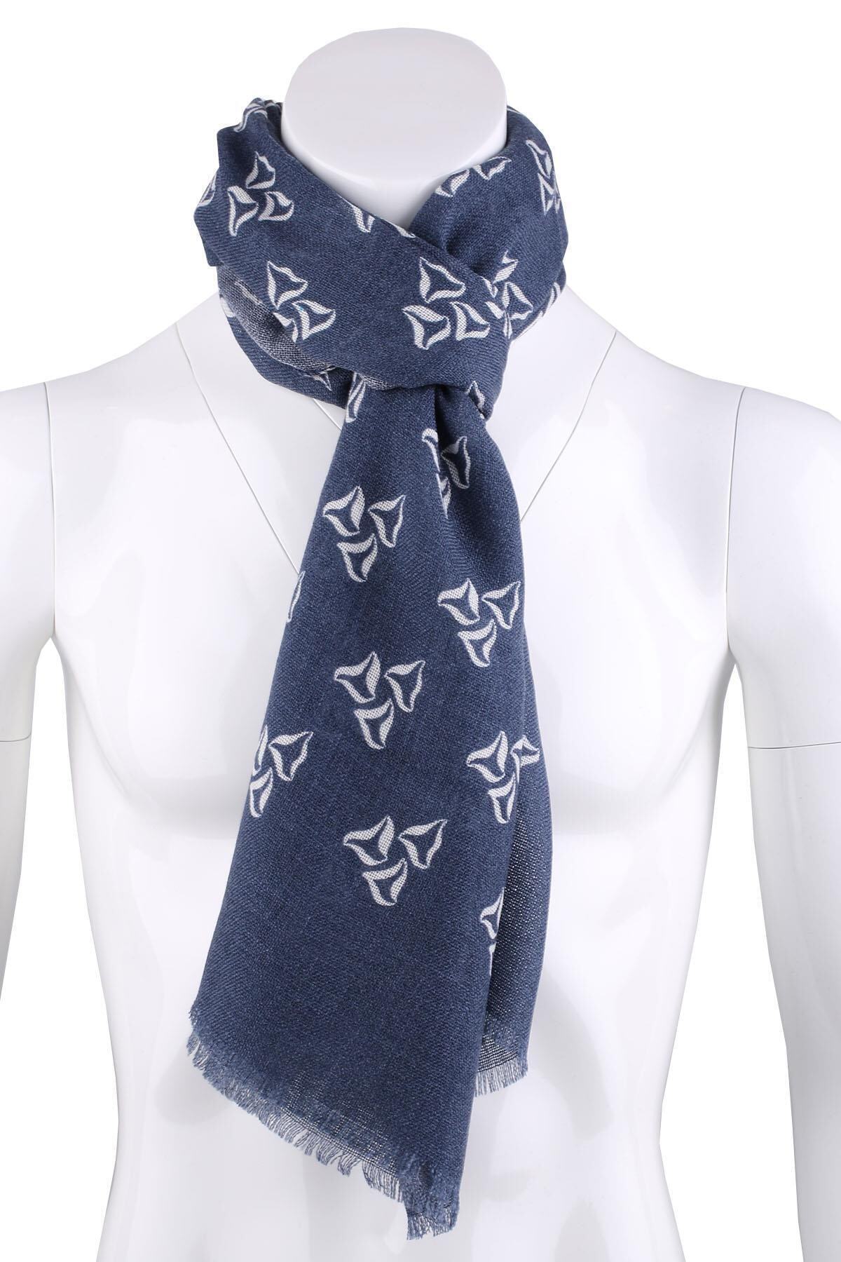 Kravatkolik Rupert Style Mavi Yün Kaşkol K291