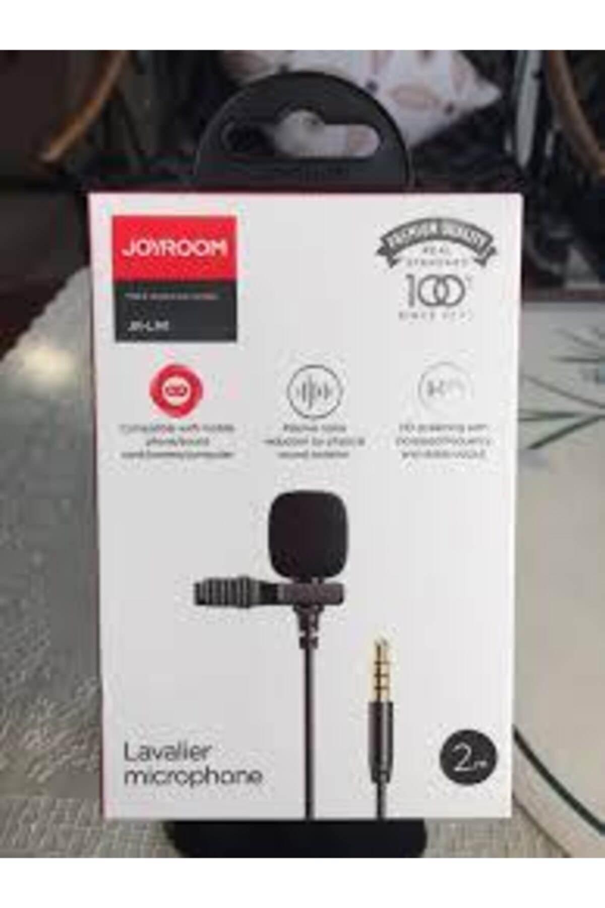 Joyroom Yaka Mikrofonu Ses Kaydedici 2m Kablo Cep Telefonu Için Mikrofon Jr-lm1