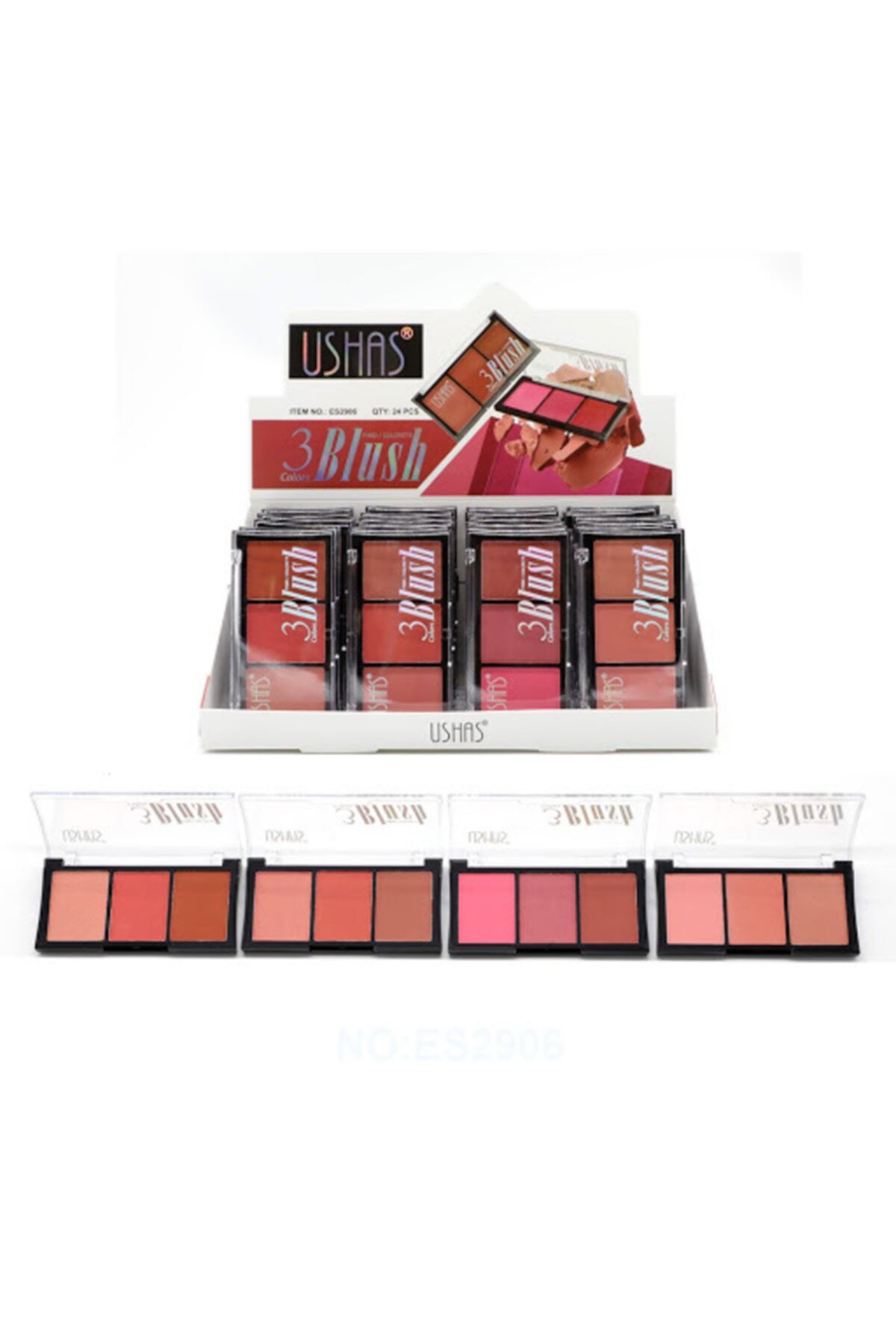 Ushas 3 Colors Blush- Far Allık Aydınlatıcı
