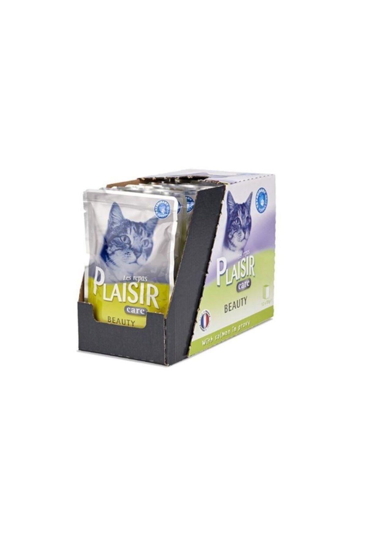 Plaisir Beauty Care Tüy Dökümü Önleyici Kedi Yaş Mama Somonlu 85 Gr X 12 Paket