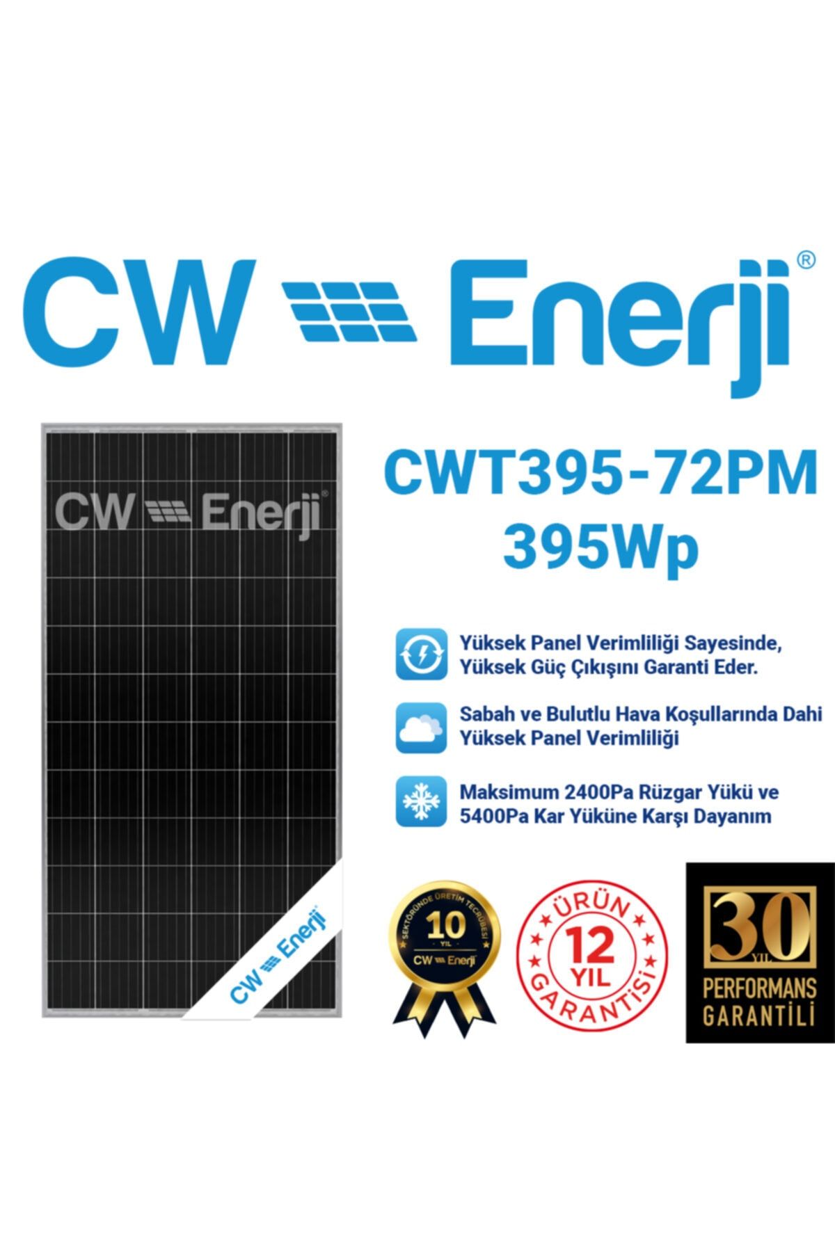 CW Enerji Cw 395 Watt Perc Monokristal Güneş Paneli