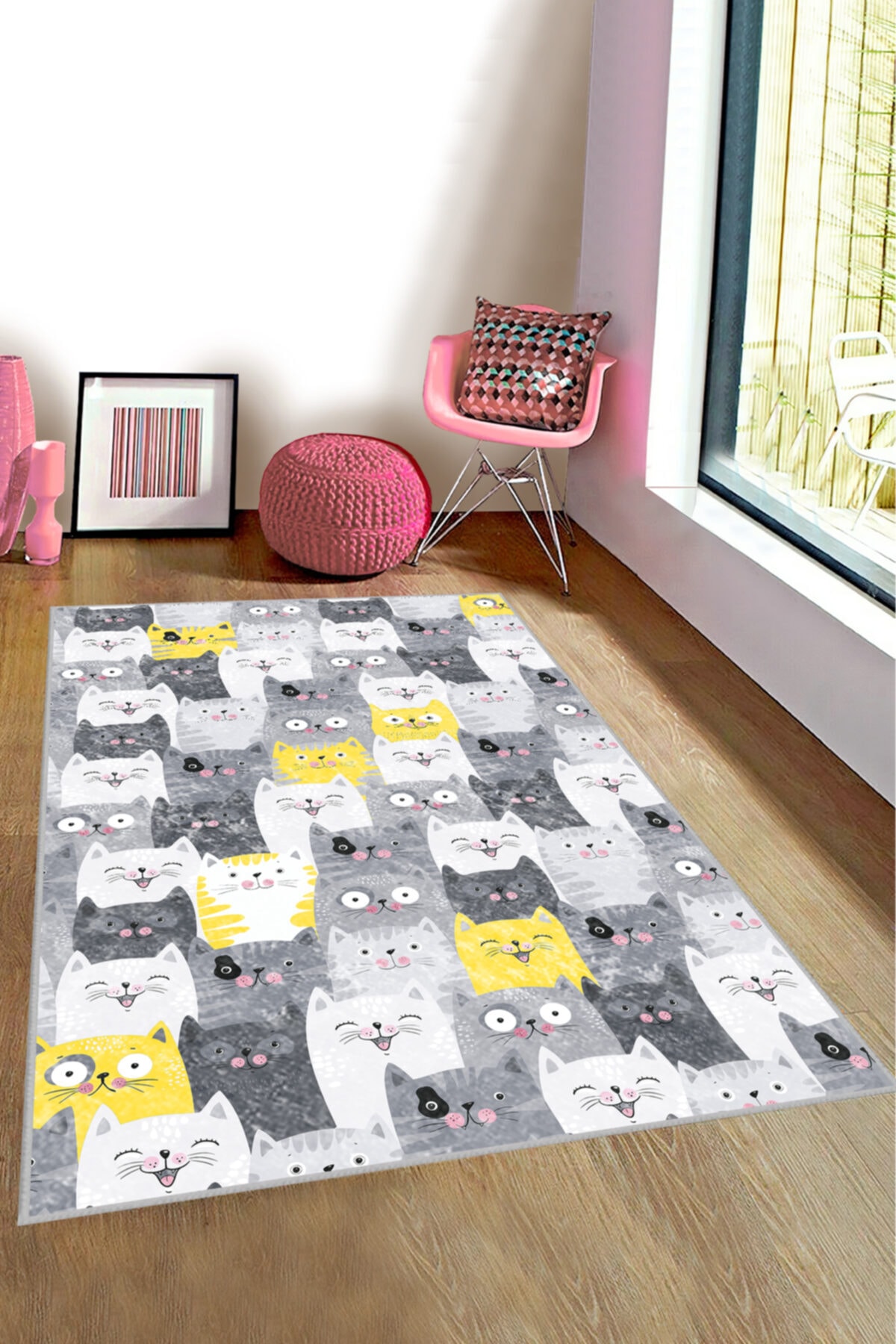 Bebişim Halı Bebişim Sevimli Kedi Bh2371 Çocuk Odası Halısı