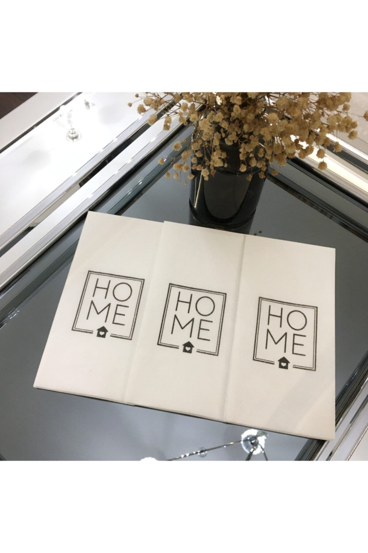 busrasdesign (HOME) Beyaz Sunum Peçetesi 20li