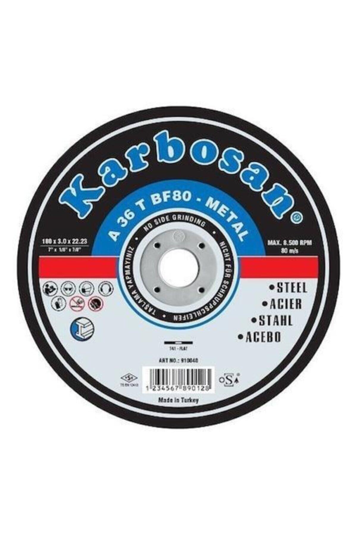 KARBOSAN Metal Kesme Kesici 180x3x22 Mm 10 Adet