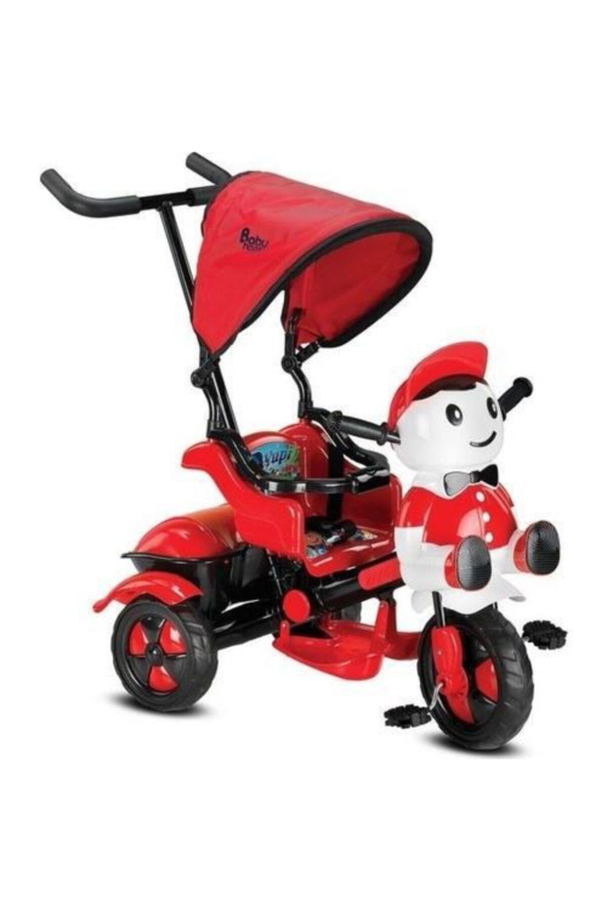 BabyHope Yupı Trıycle Üçteker Bisiklet Kırmızı Siyah