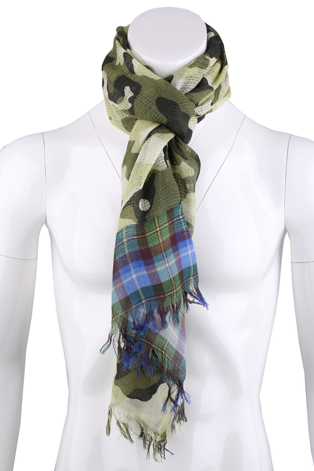 Kravatkolik Yeşil Yün Kaşkol