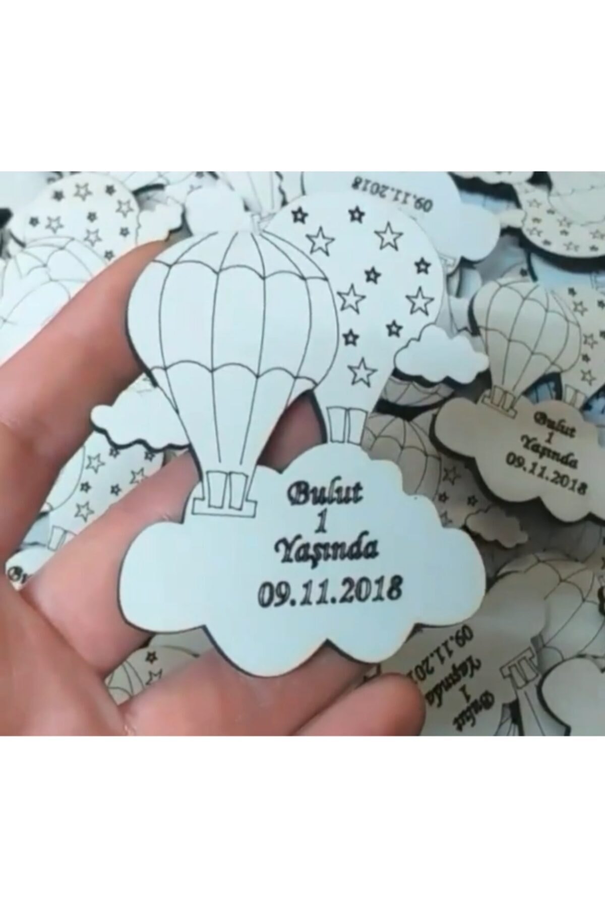 PAŞAOĞLU PLEKSİ Ahşap Bulut Magnet