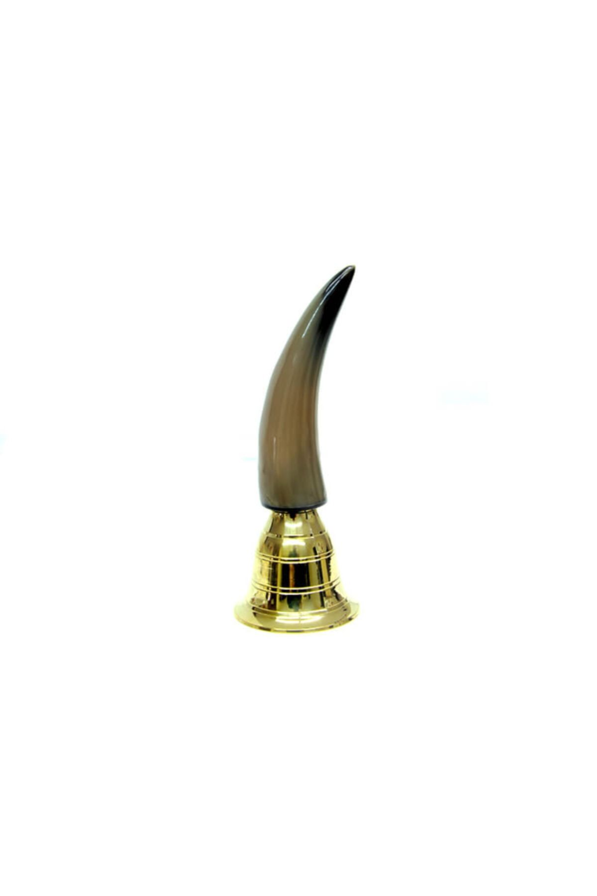 ehobim Boynuz Saplı Metal El Çanı 23 cm