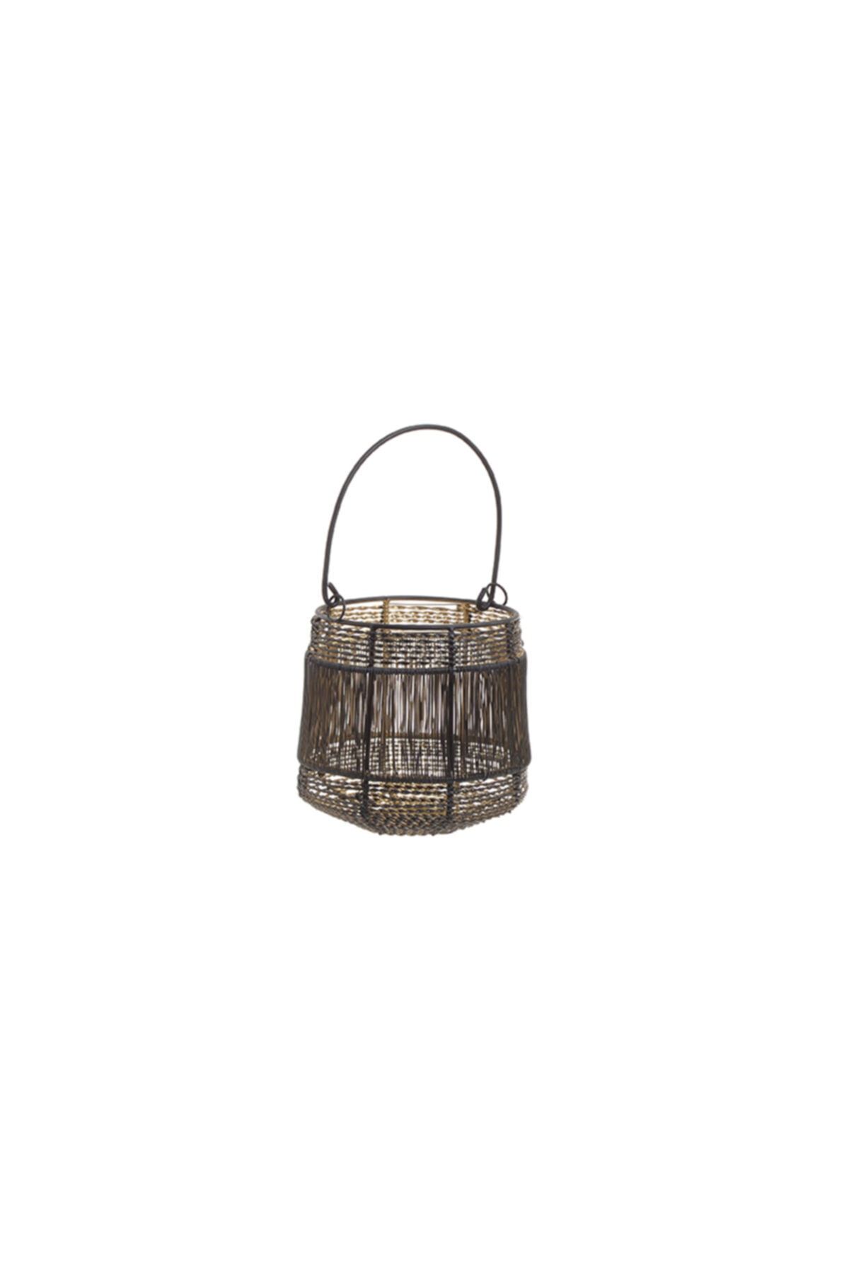 BİEV Metal Fener Siyah Gold 14x14x25