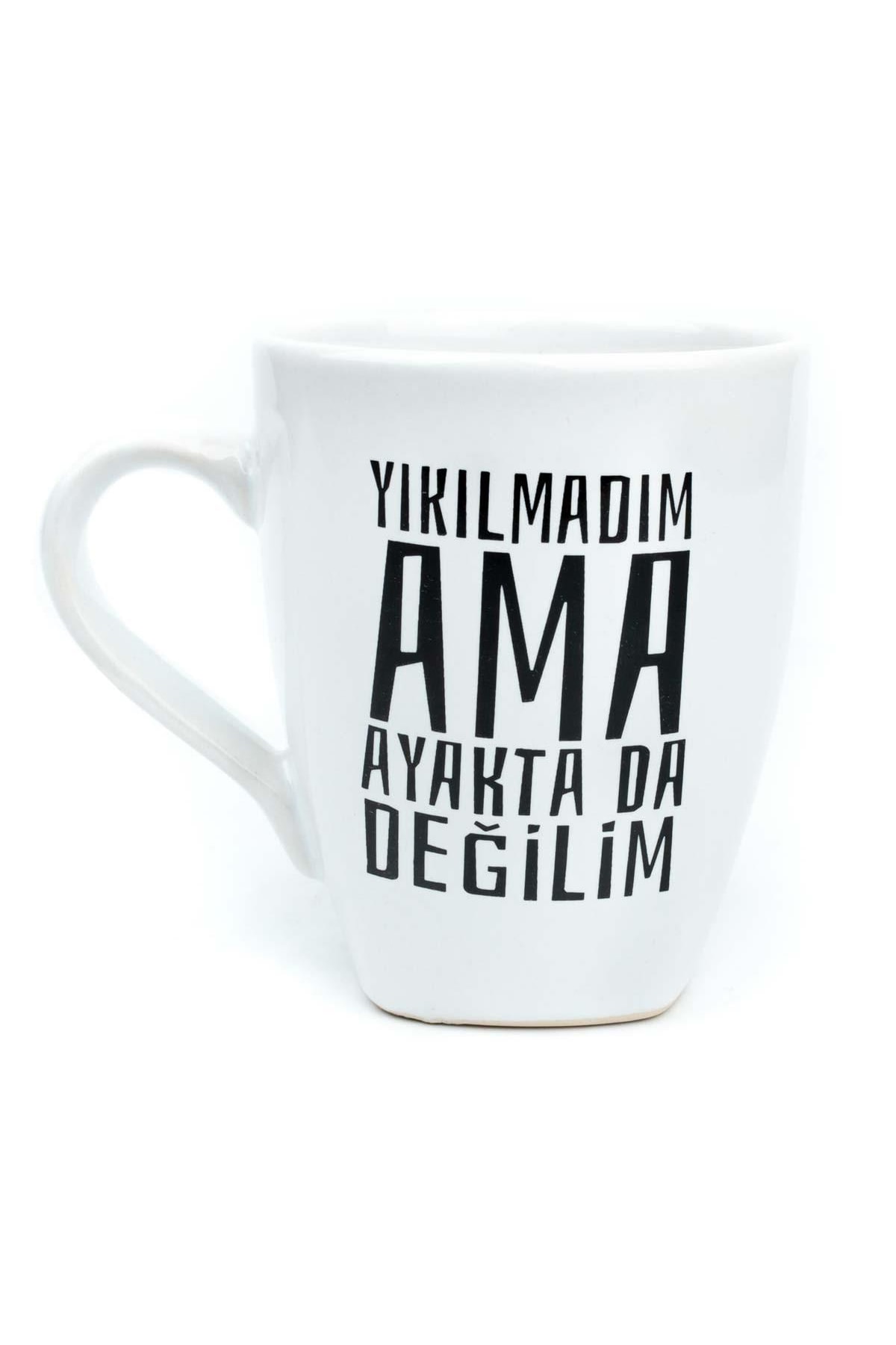 Hayalevi Consept Yıkılmadım Ama Ayakta Da Değilim Krem Tasarım Kupa