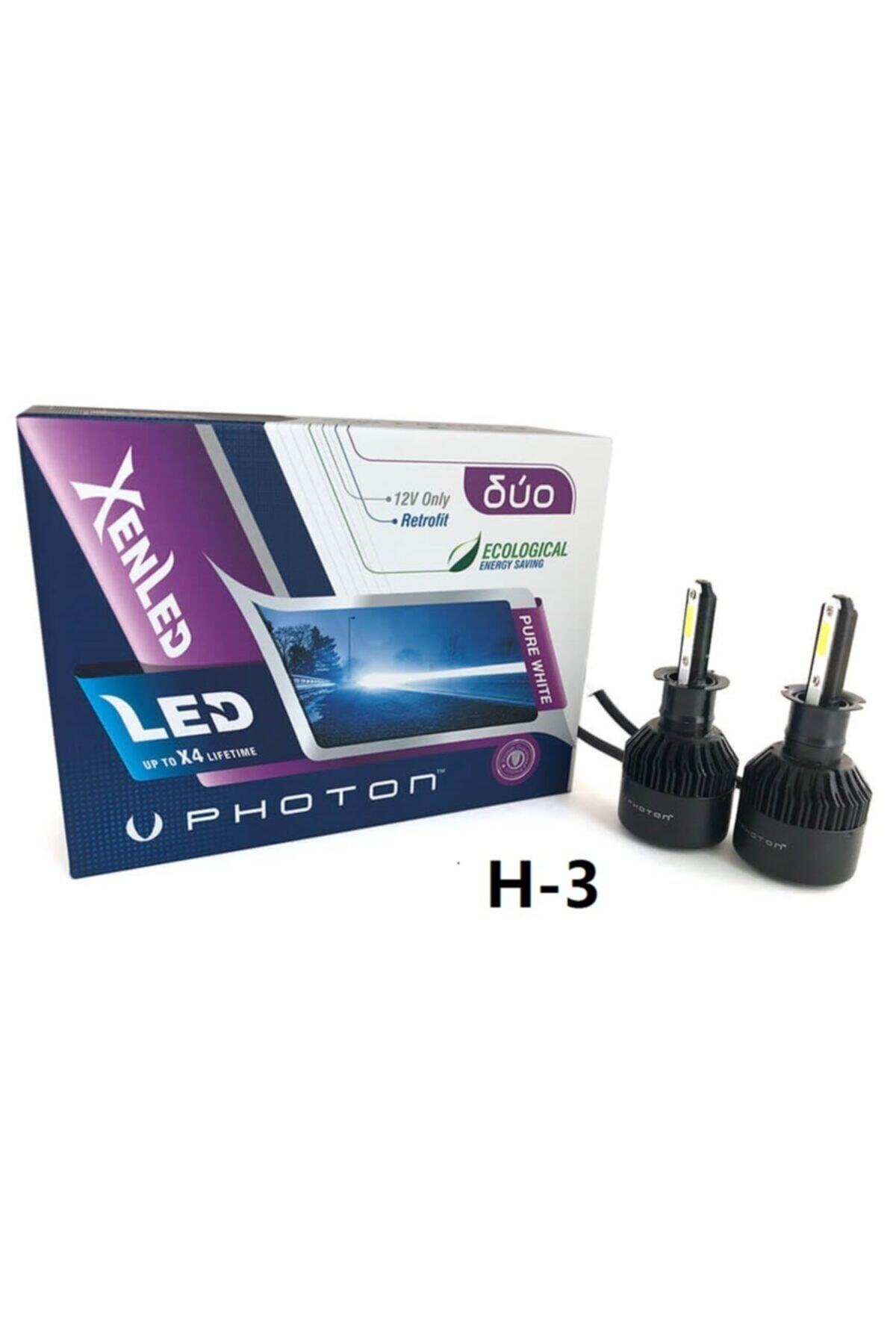 Photon H3 Duo Led Xenon Şimşek Etkili Beyaz Zenon H3