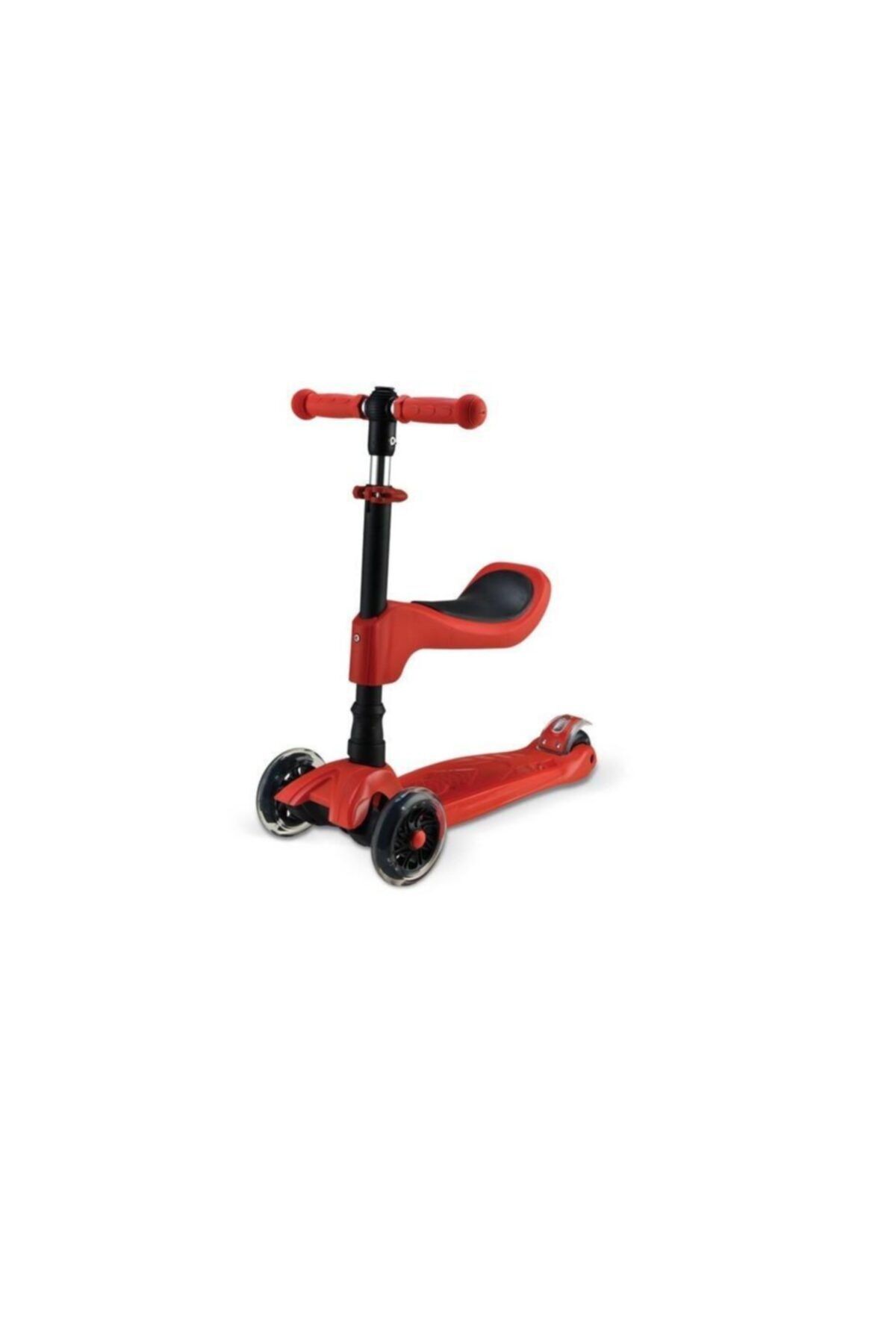 BabyHope Kırmızı Flt-199 Işıklı Oturaklı 3 Teker Scooter