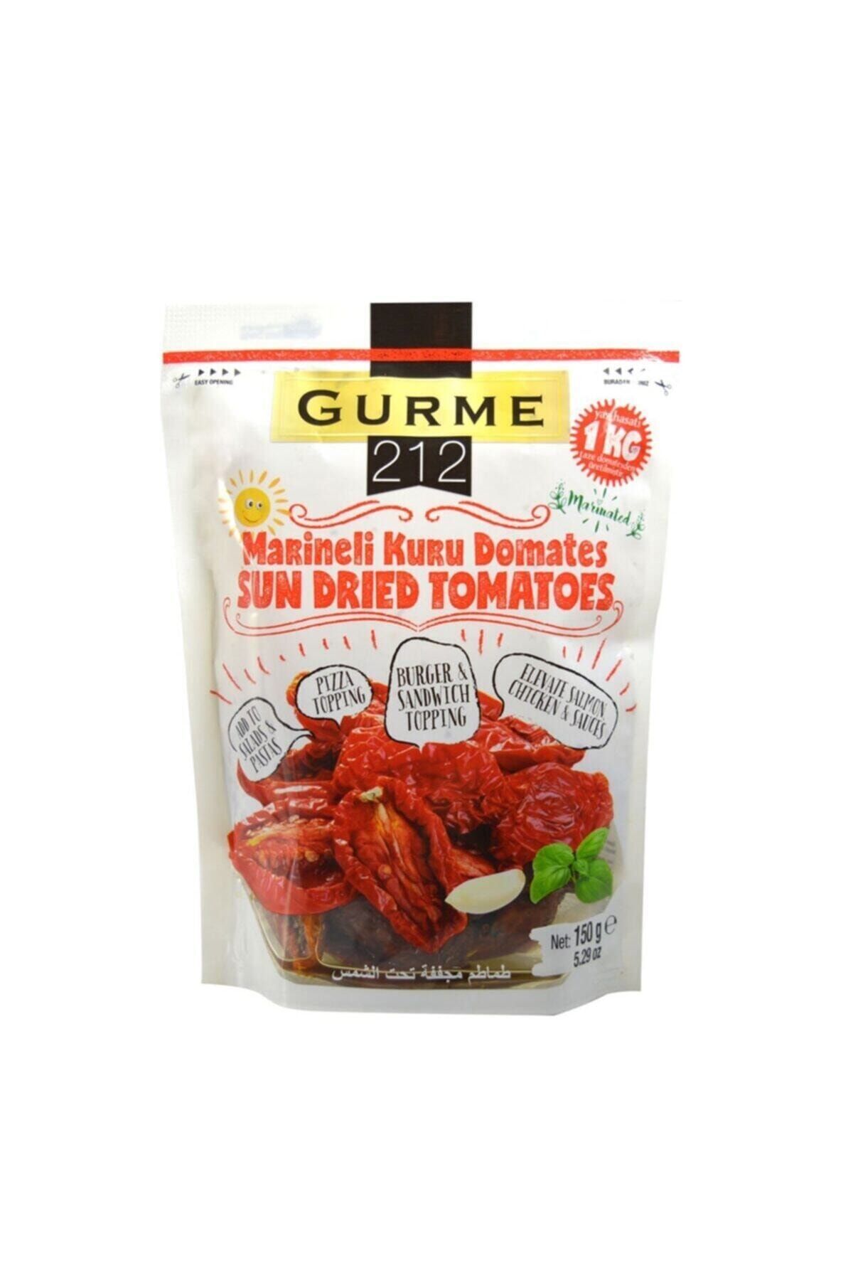 Gurme212 Güneşte Kurutulmuş Domates - Yağda Marine- Yarım Kesim 150 gr