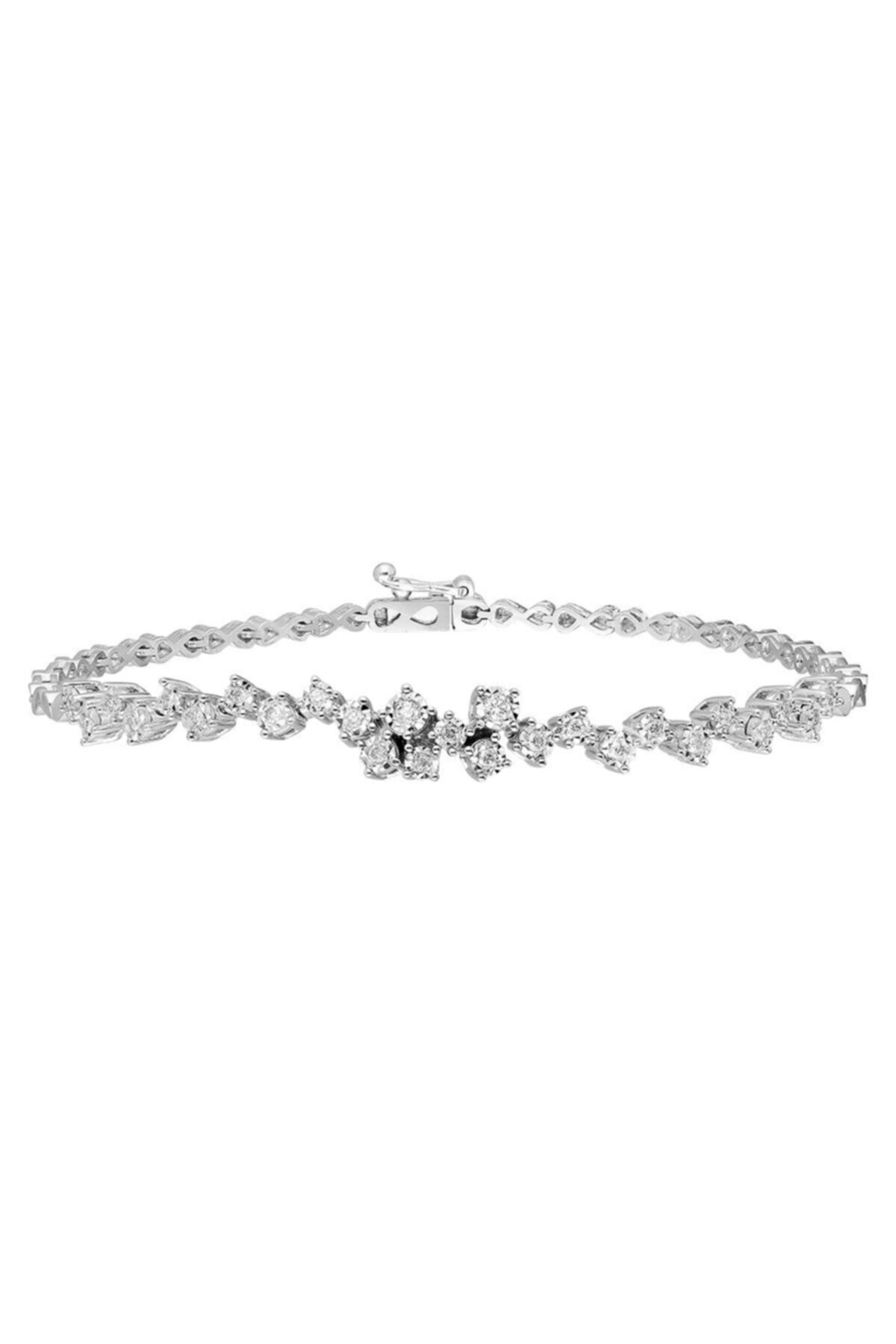 Vav Pırlanta 0,25 Ct 14 Ayar Pırlanta Bileklik