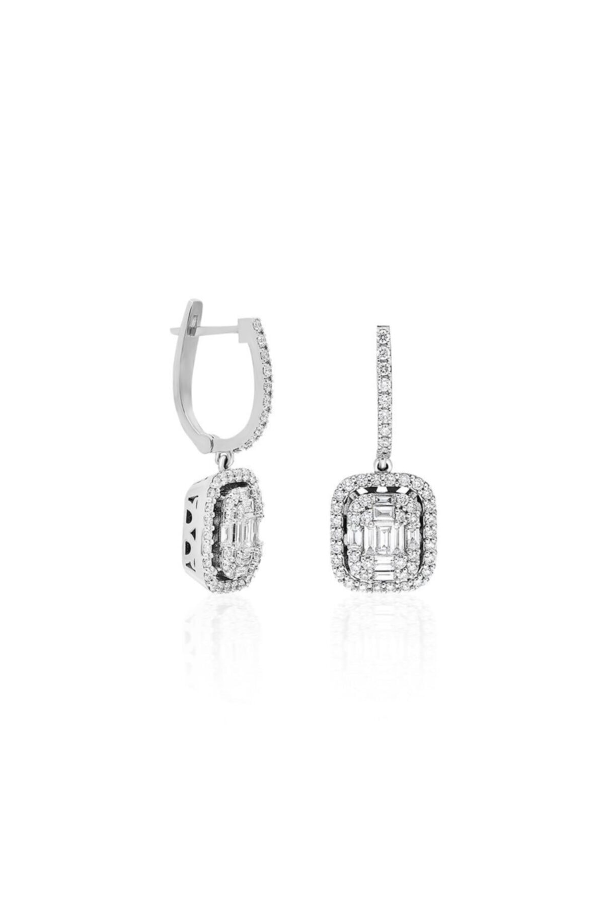 Vav Pırlanta 1,05 Ct 14 Ayar Pırlanta Küpe