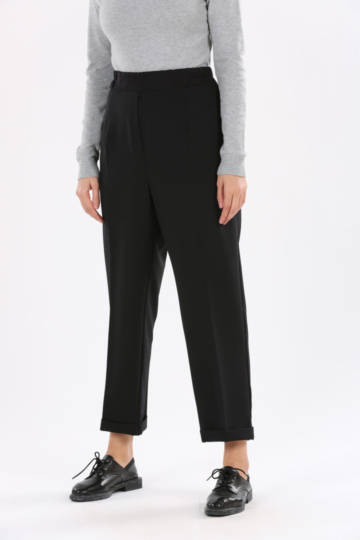 ALLDAY Siyah Büyük Beden Kumaş Pantolon
