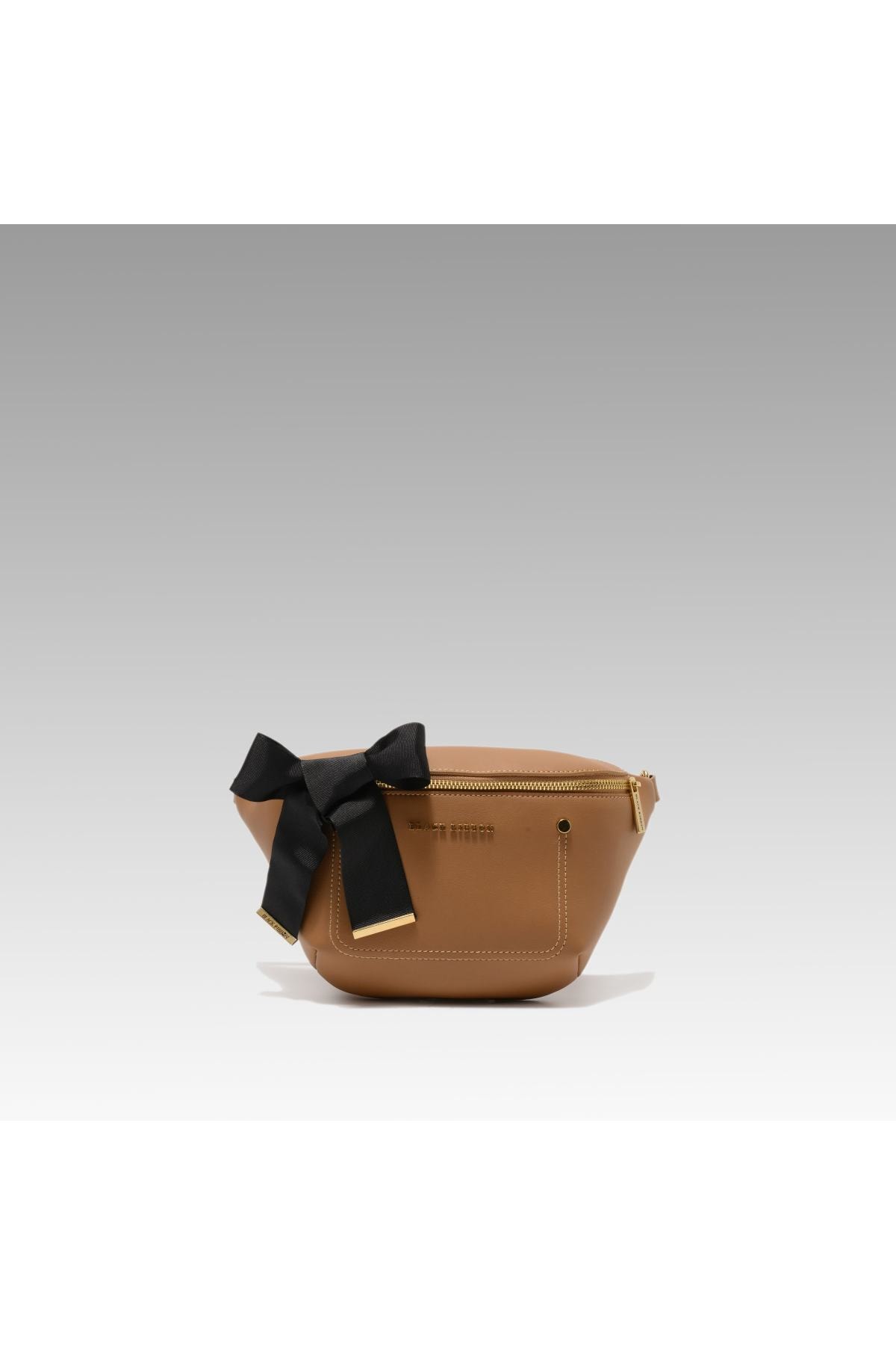 Black Ribbon Kadın Camel Fermuarlı Bel Çantası