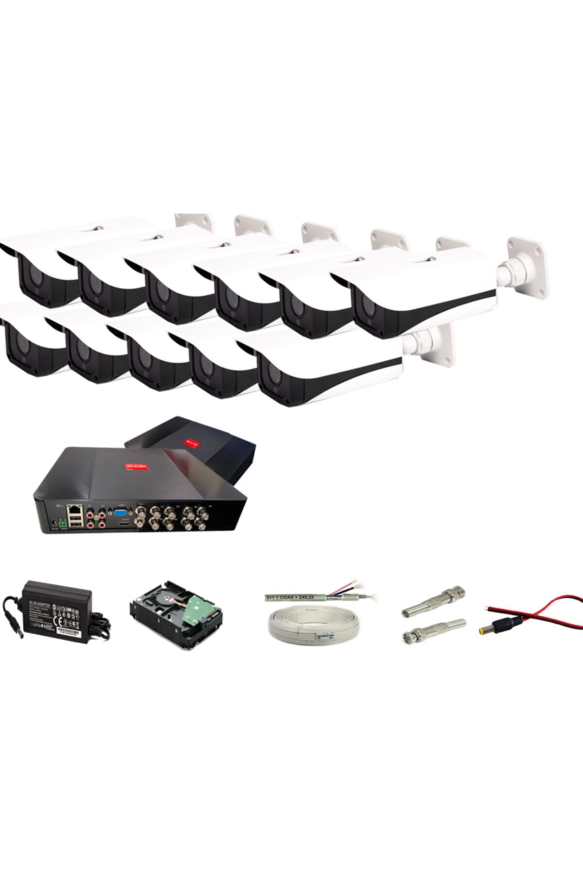 PROMISE 11 Kameralı Set 3mp 1080p Full Hd Metal Dahua Kasa Paket Sistem Harddisk Dahil