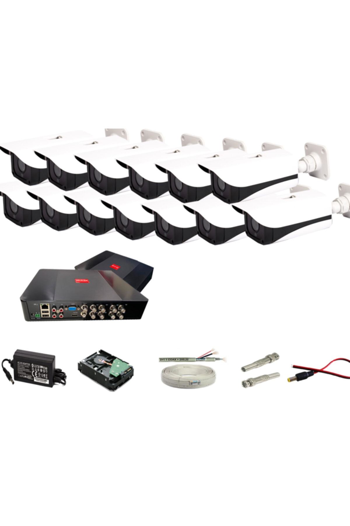 PROMISE 13 Kameralı Set 3mp 1080p Full Hd Metal Dahua Kasa Paket Sistem Harddisk Dahil