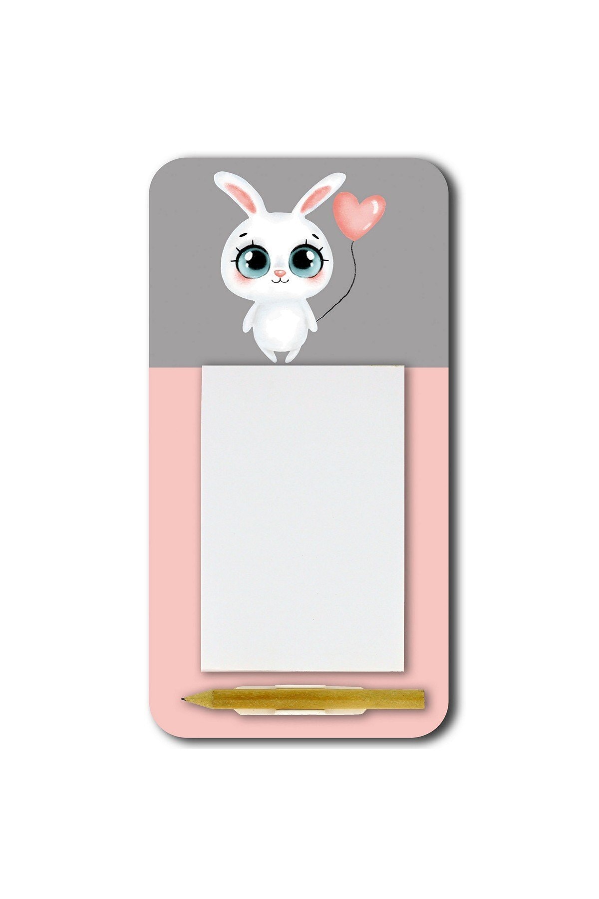 WuW Kalpli Tavşan Magnetli Kalemli Mdf Notluk