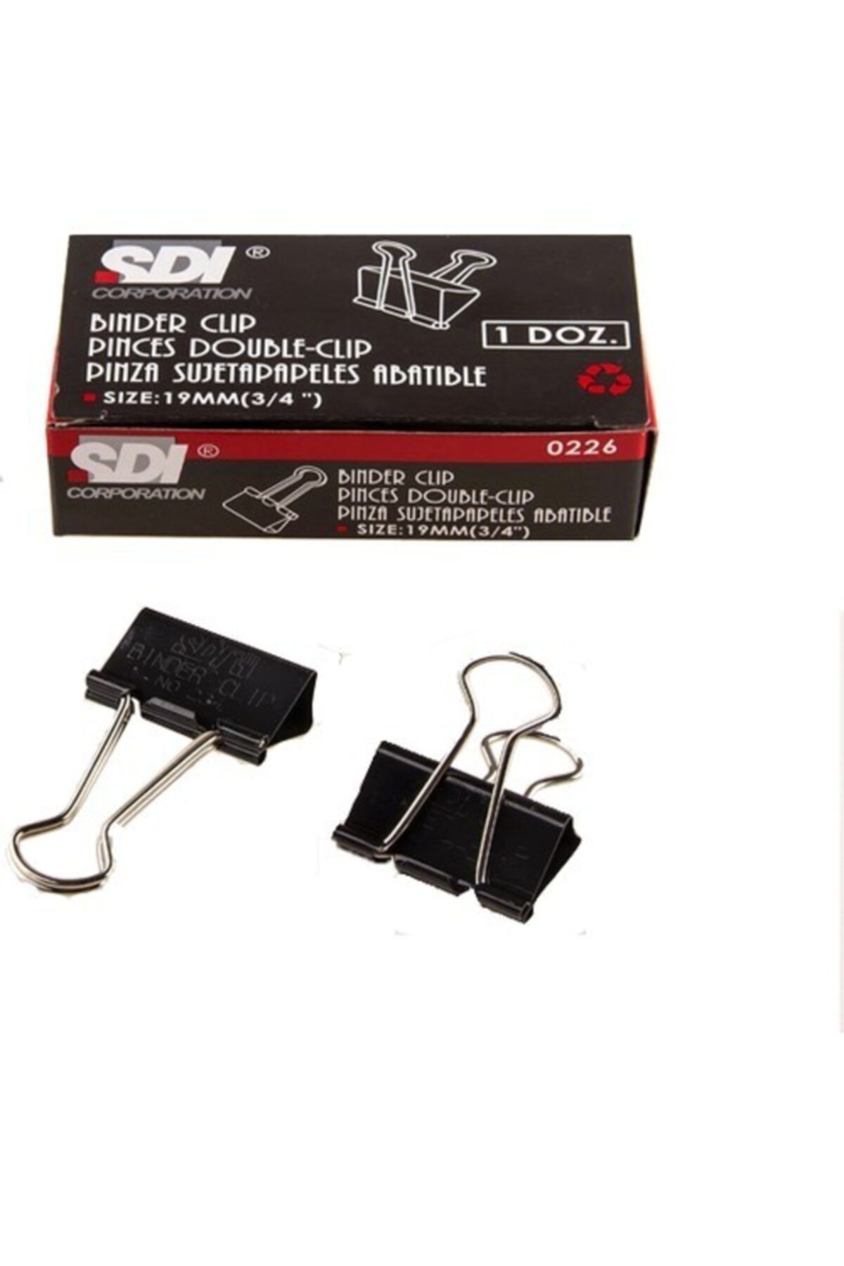 Sdi 0226 Double Metal Klips 19 Mm 12 Li ( 1 Paket 12 Adet )