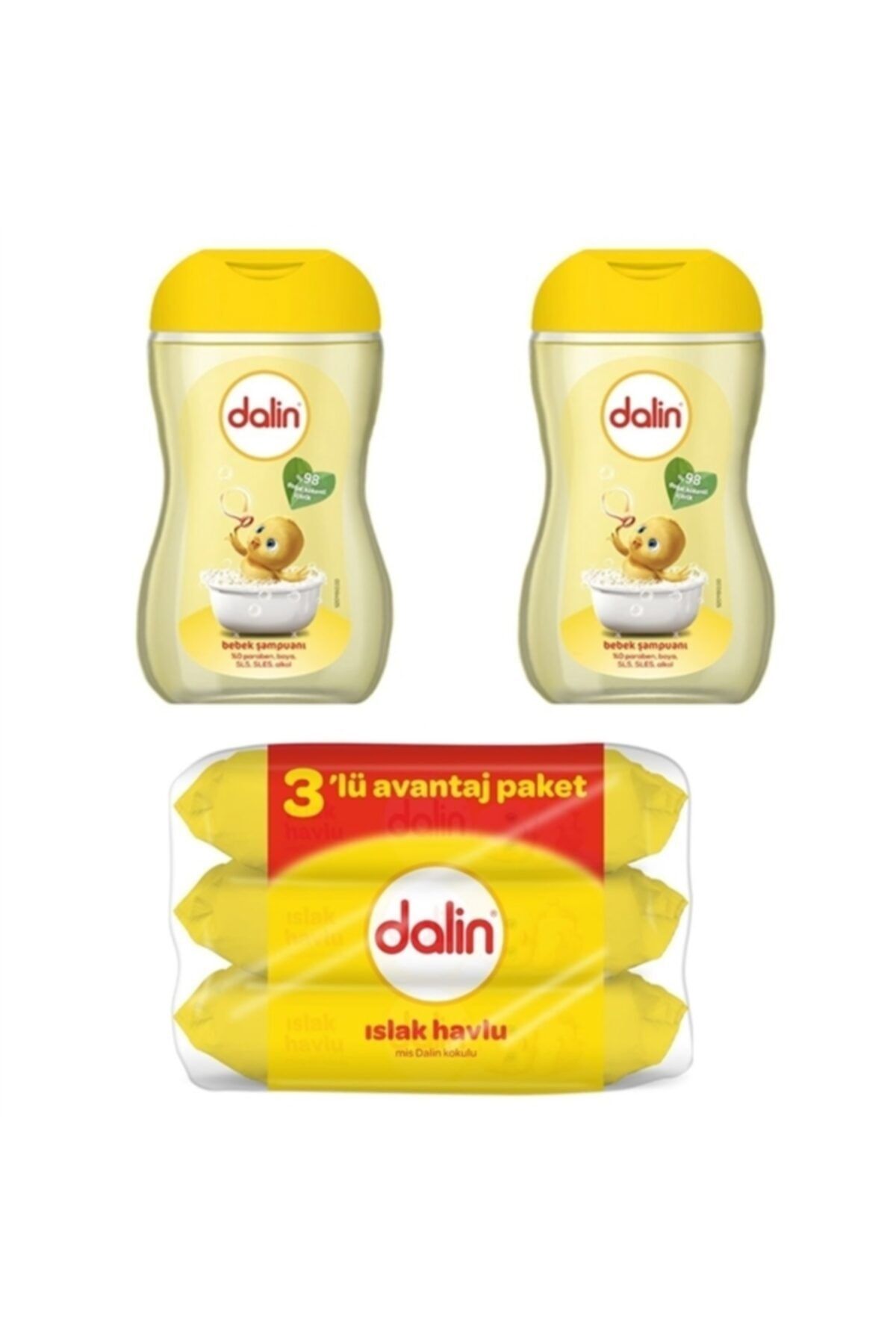 Dalin Bebek Şampuanı Klasik 200 Ml 2 li VeIslak Havlu 3x56