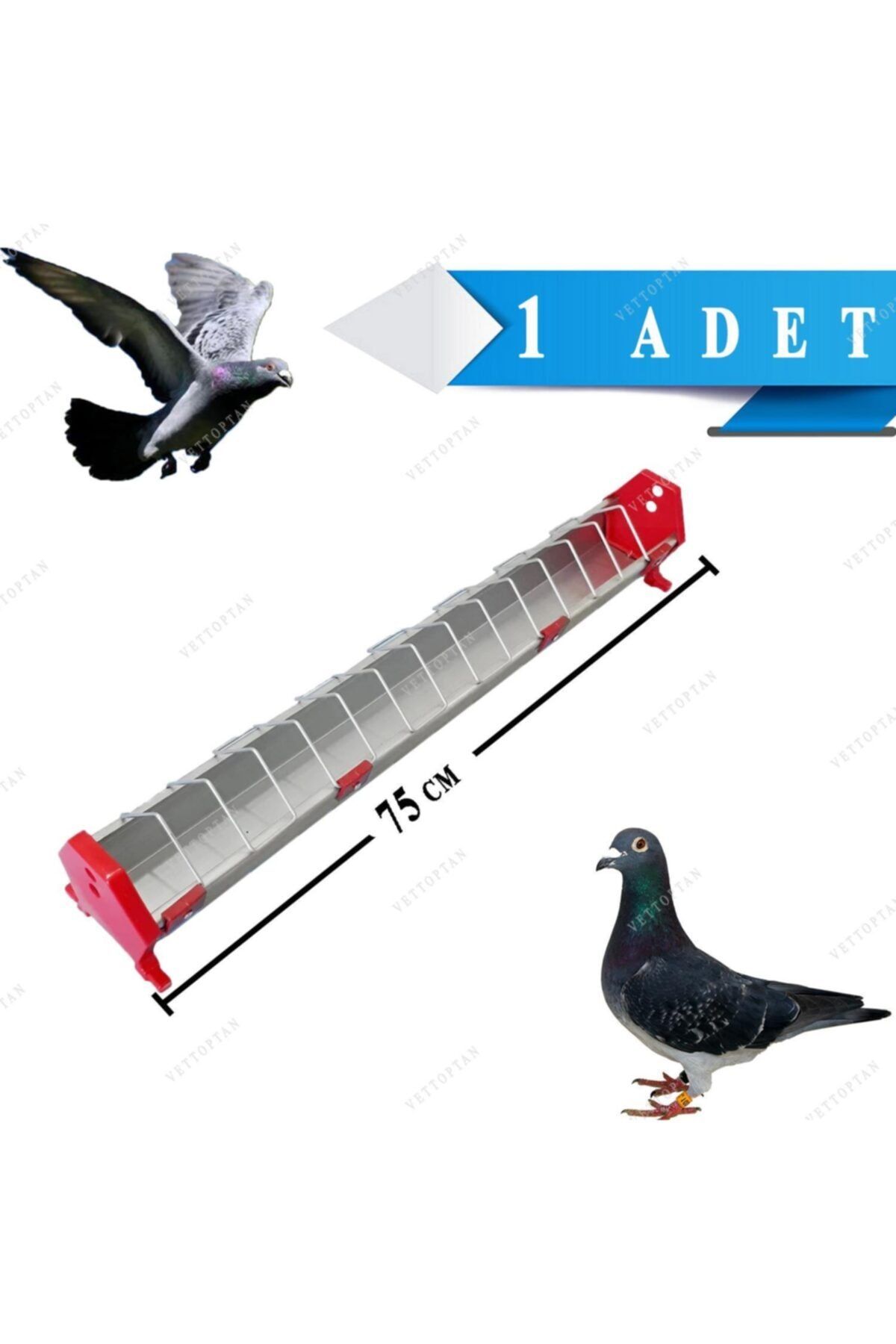 Endiket Güvercin Yemlik Keklik Tavuk Yemliği 75 Cm Metal Yemlik Hindi Kaz Ördek Sülün Yavruları Için